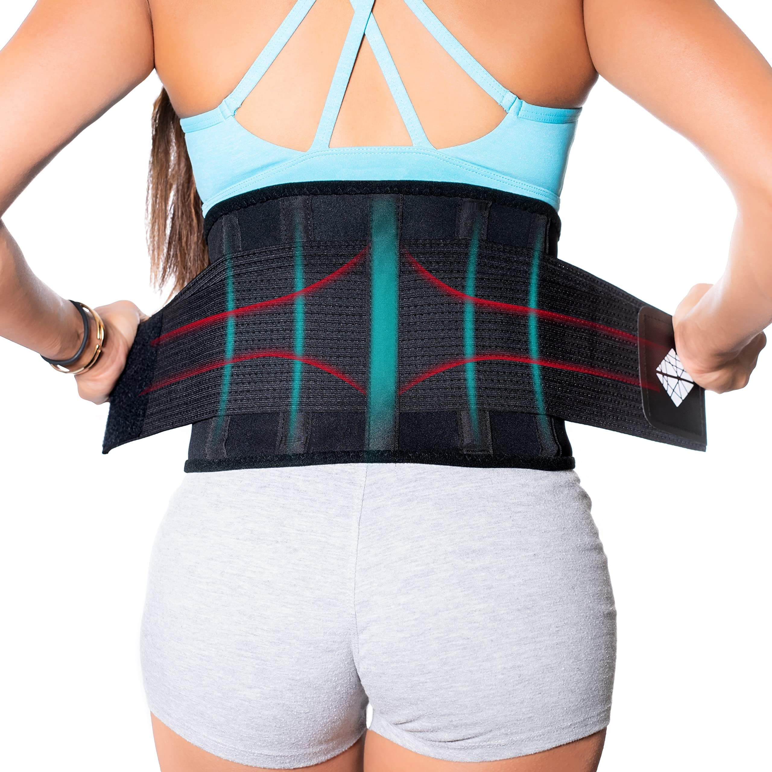 Lower Back Brace |Plus Size| up to 60 inch | Posture Recovery, Workout, Herniated Disc Pain Relief | Waist Trimmer Weight Loss Ab Belt | Exercise Adjustable | Women & Men Oversize 4XL