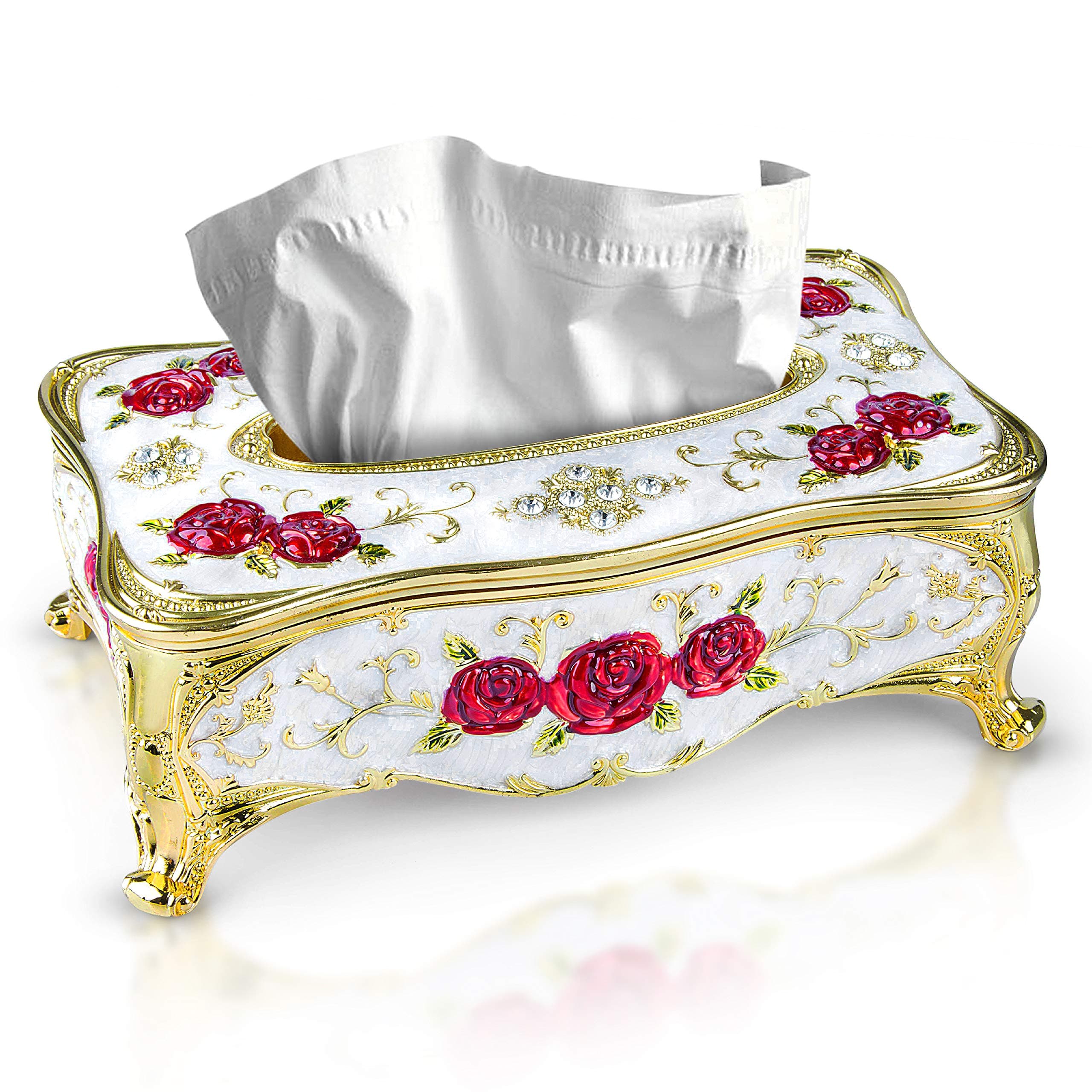 Tissue Box with Magnetic Cover-Rectangular Decorative Tissue Holder for,Bedroom,Home,Office,kitchen,Vanity-Antique Decor Elevates Any Space-Elegant Tissue box cover, by DWIL decorative boxes