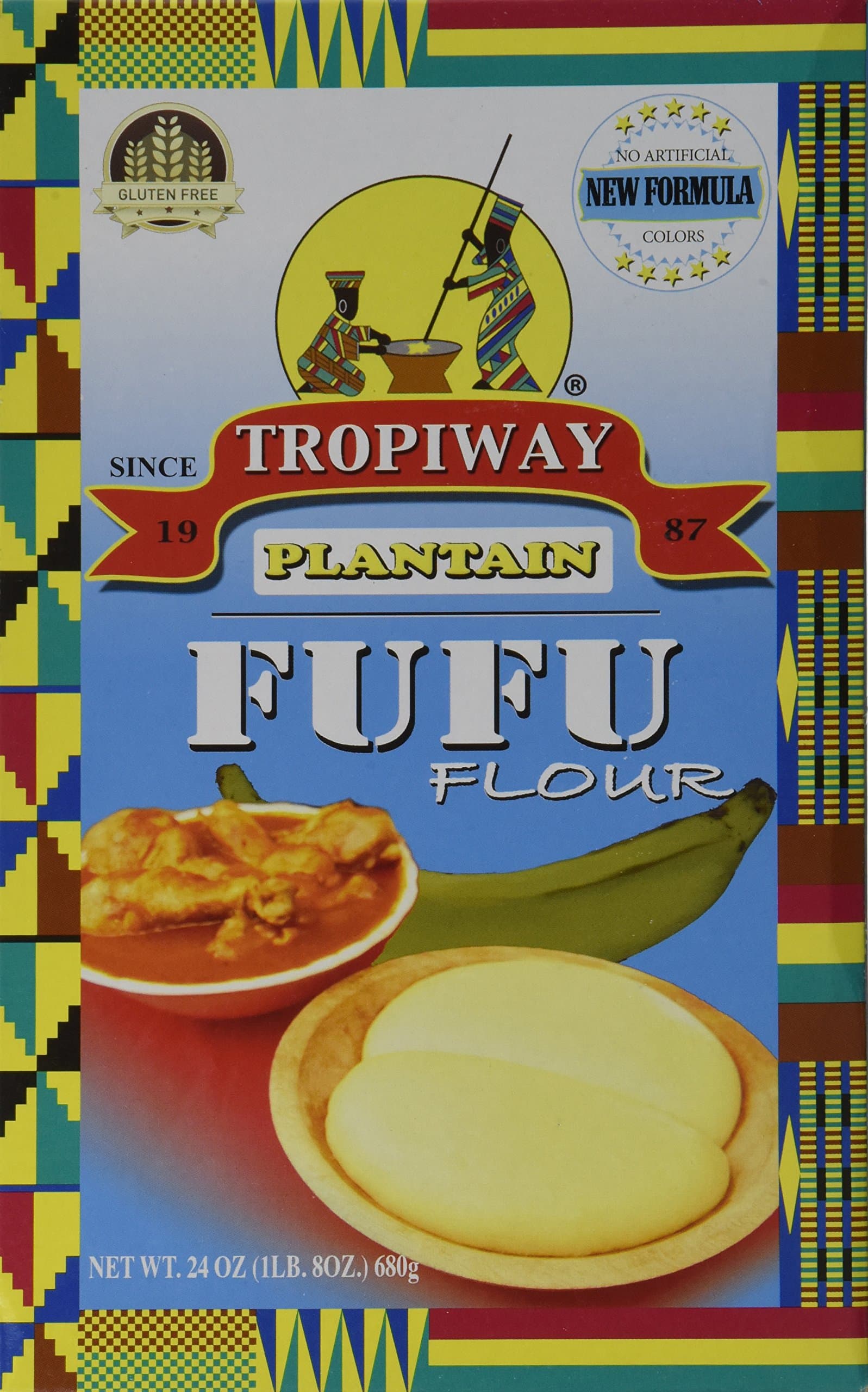 Tropiway Plantain Fufu Flour 24oz Pack of 2