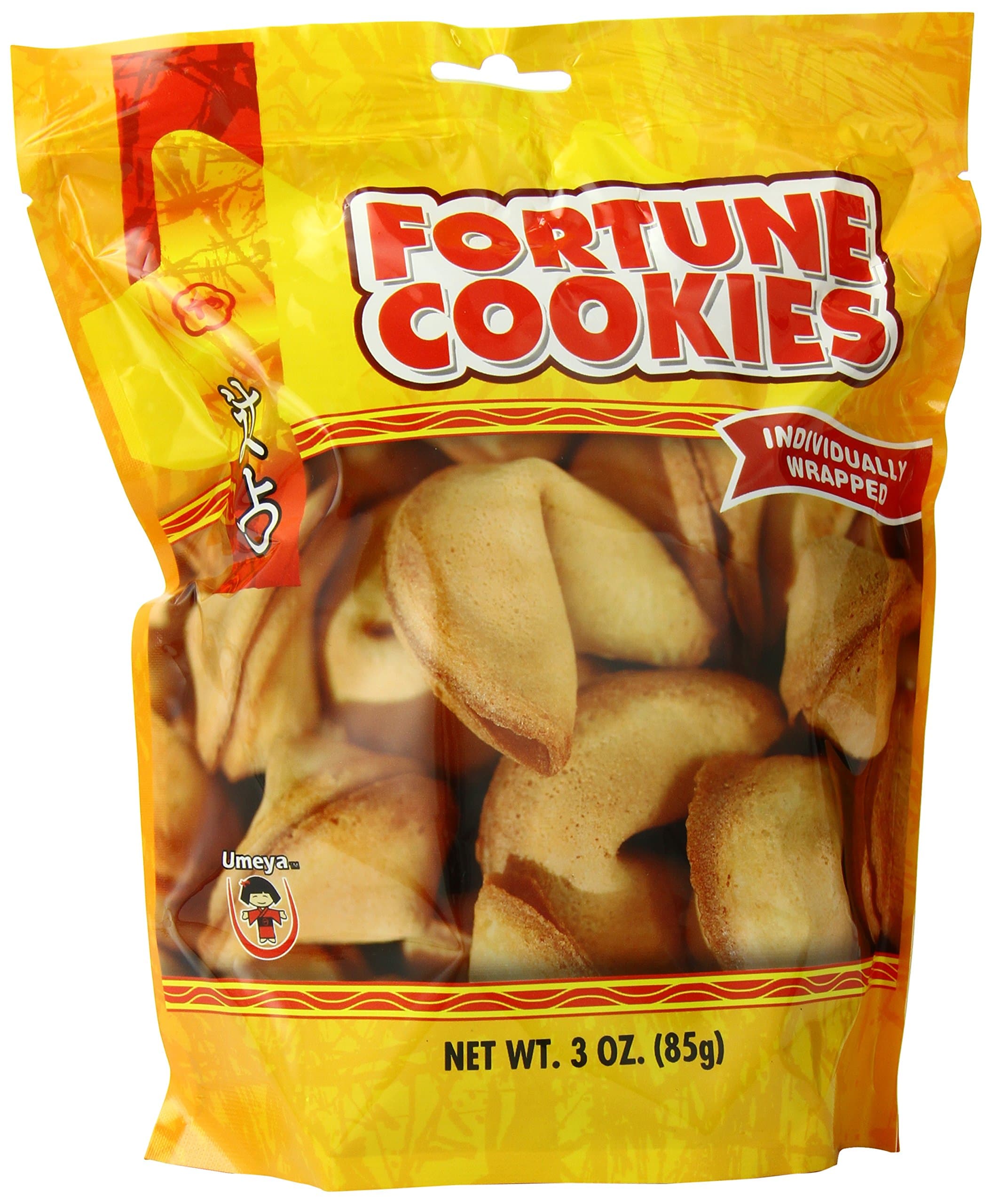 Umeya Fortune Cookies Pouch, 3-Ounce Units (Pack of 6)