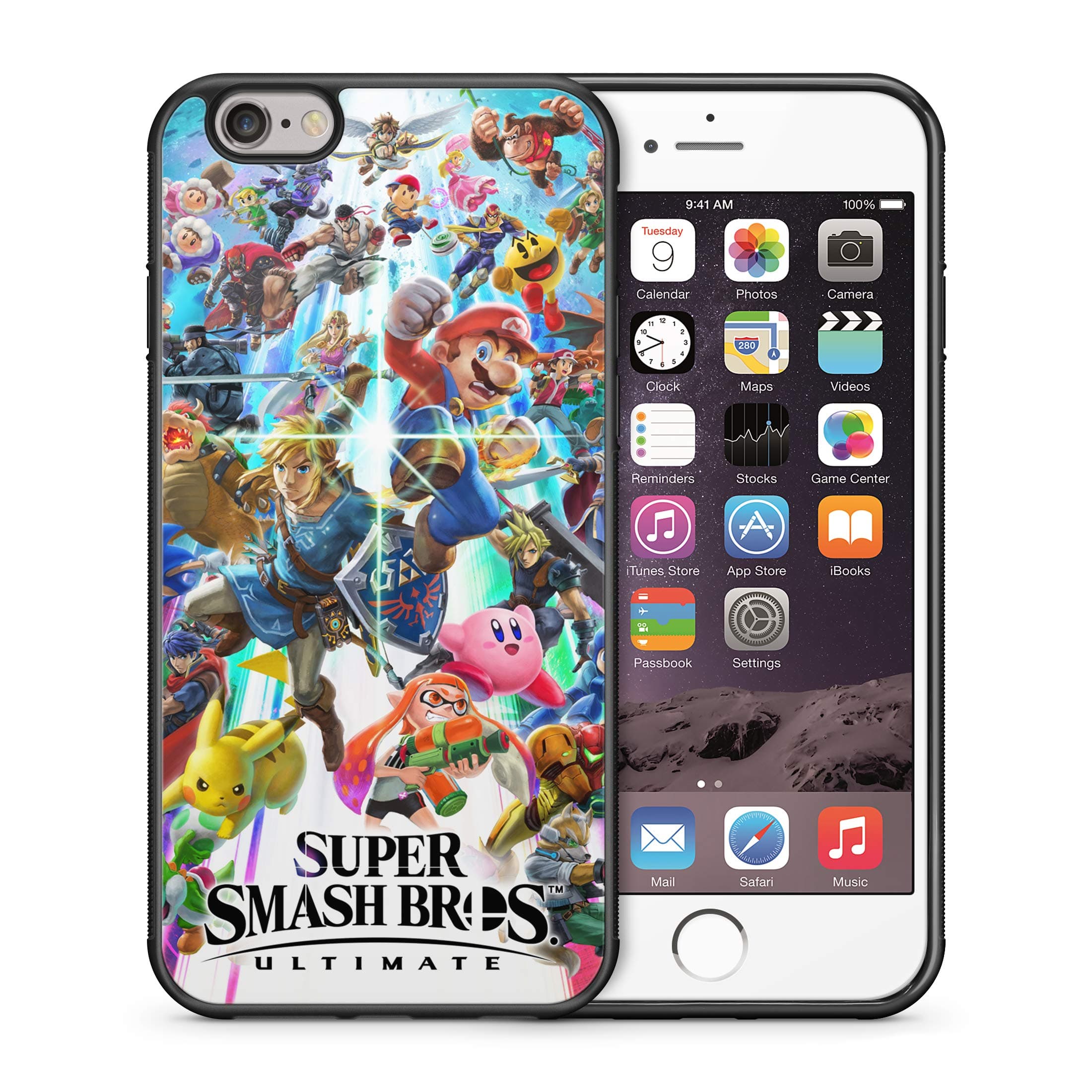 ModifiedCases Game Cover Smash Bros Ultimate Bumper Case Compatible with iPhone 6 Plus/6S Plus