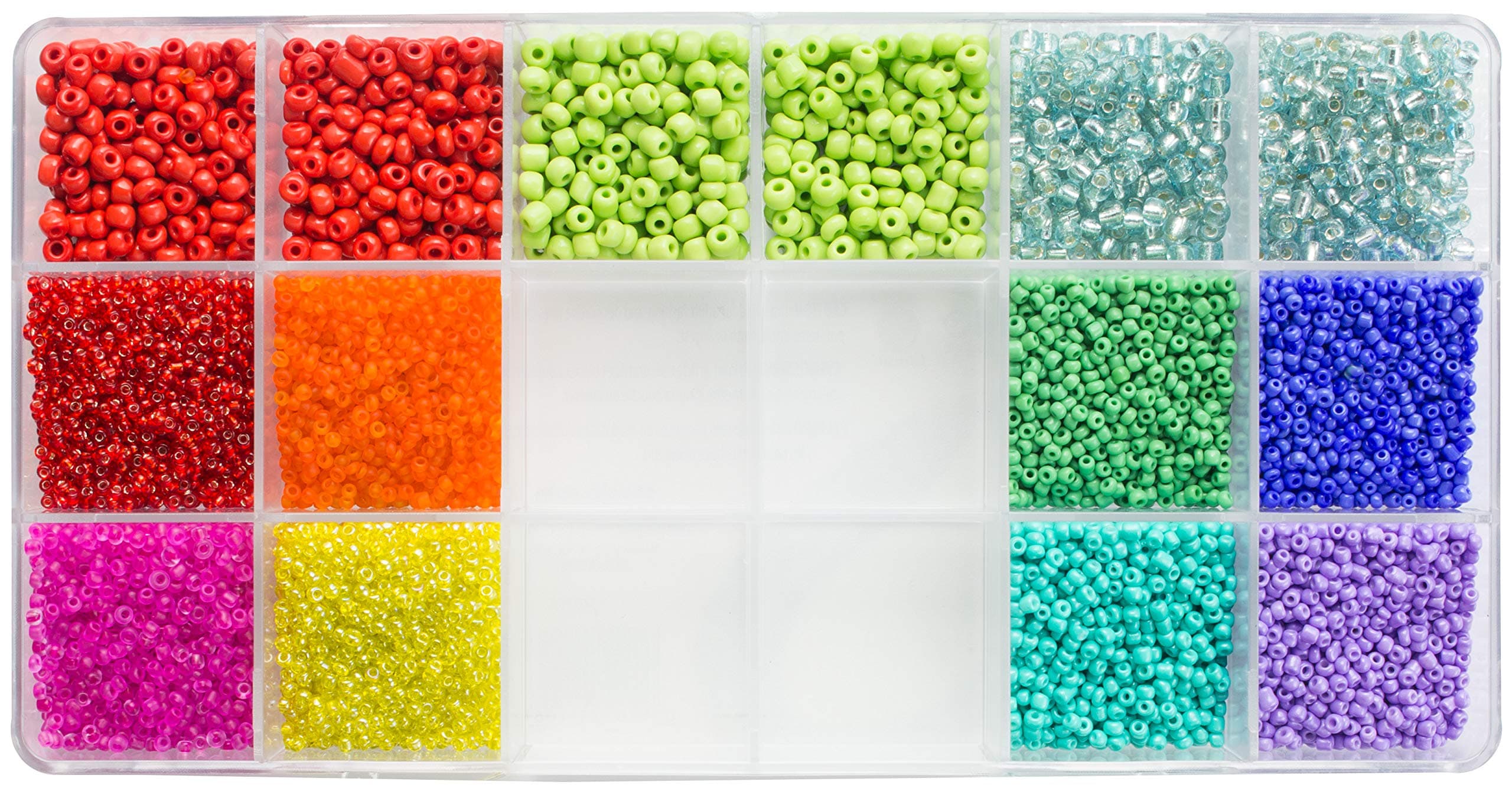 Cousin DIY Assortment with Storage Glass Seed Beads, 7.69 oz, Multi