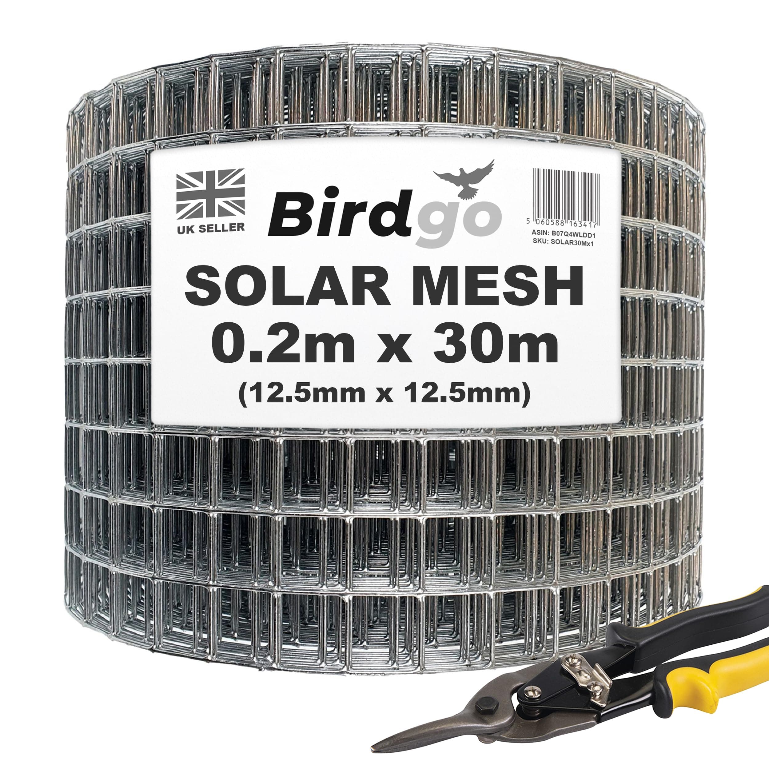 30m Galvanised Solar Proofing Bird Mesh - Prevention Control Barrier to Stop Pigeons Nesting Under Roof Solar Panels
