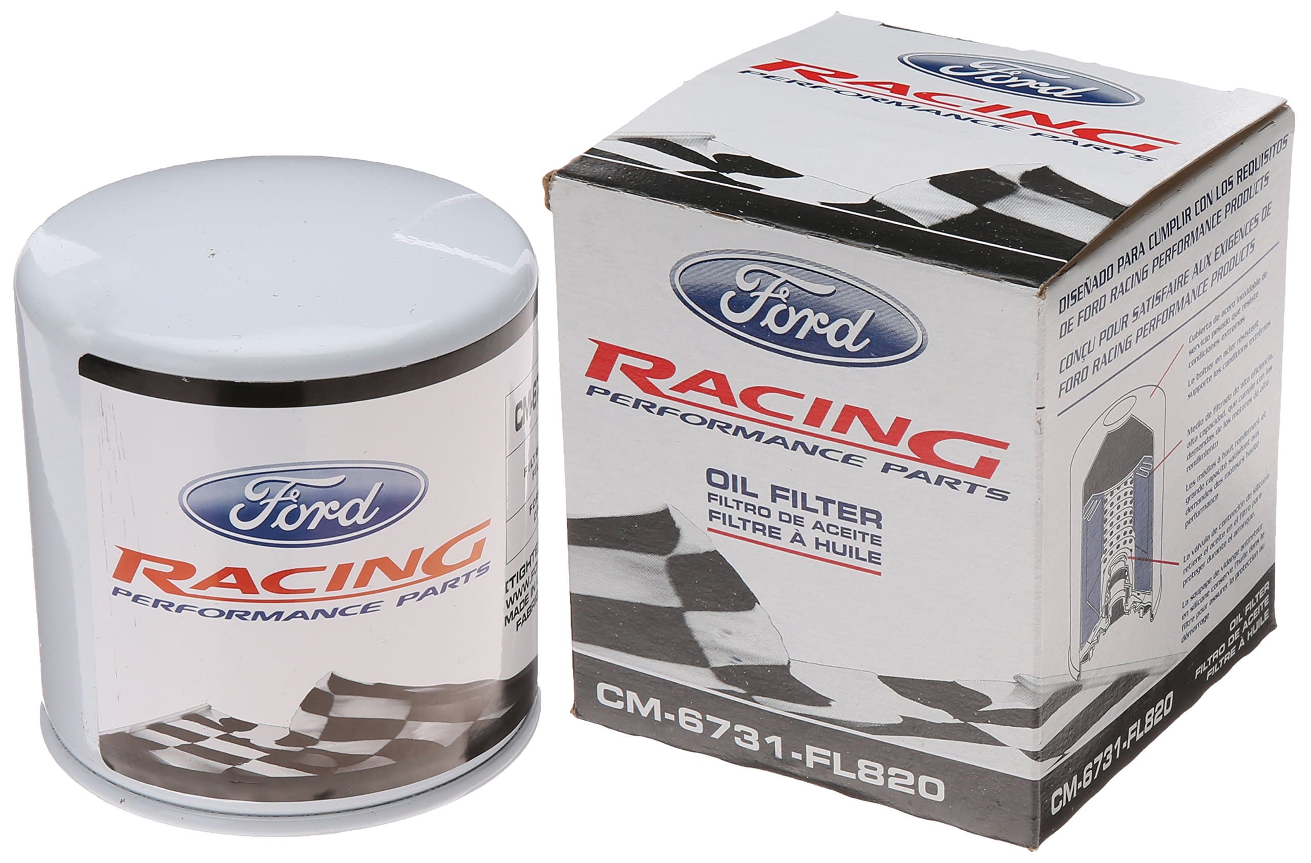 Racing CM6731FL82 High Performance Oil Filter , white
