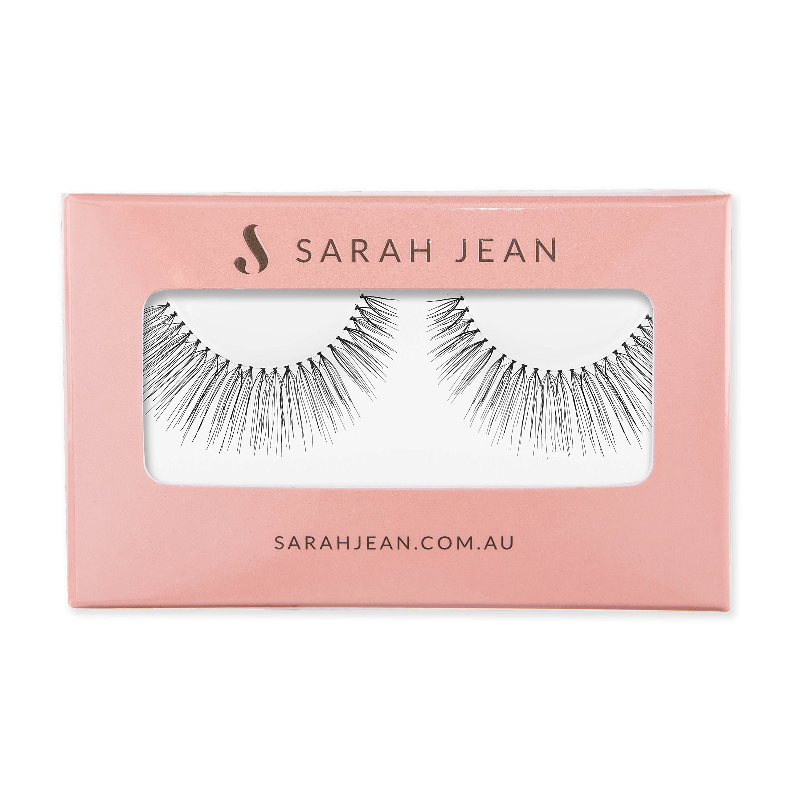 Pretty Lightweight Fluttery Fake Eyelashes for Instant Glamour - Style SJ004 by Sarah Jean Strip False Eyelashes Invisible Band Cruelty Free