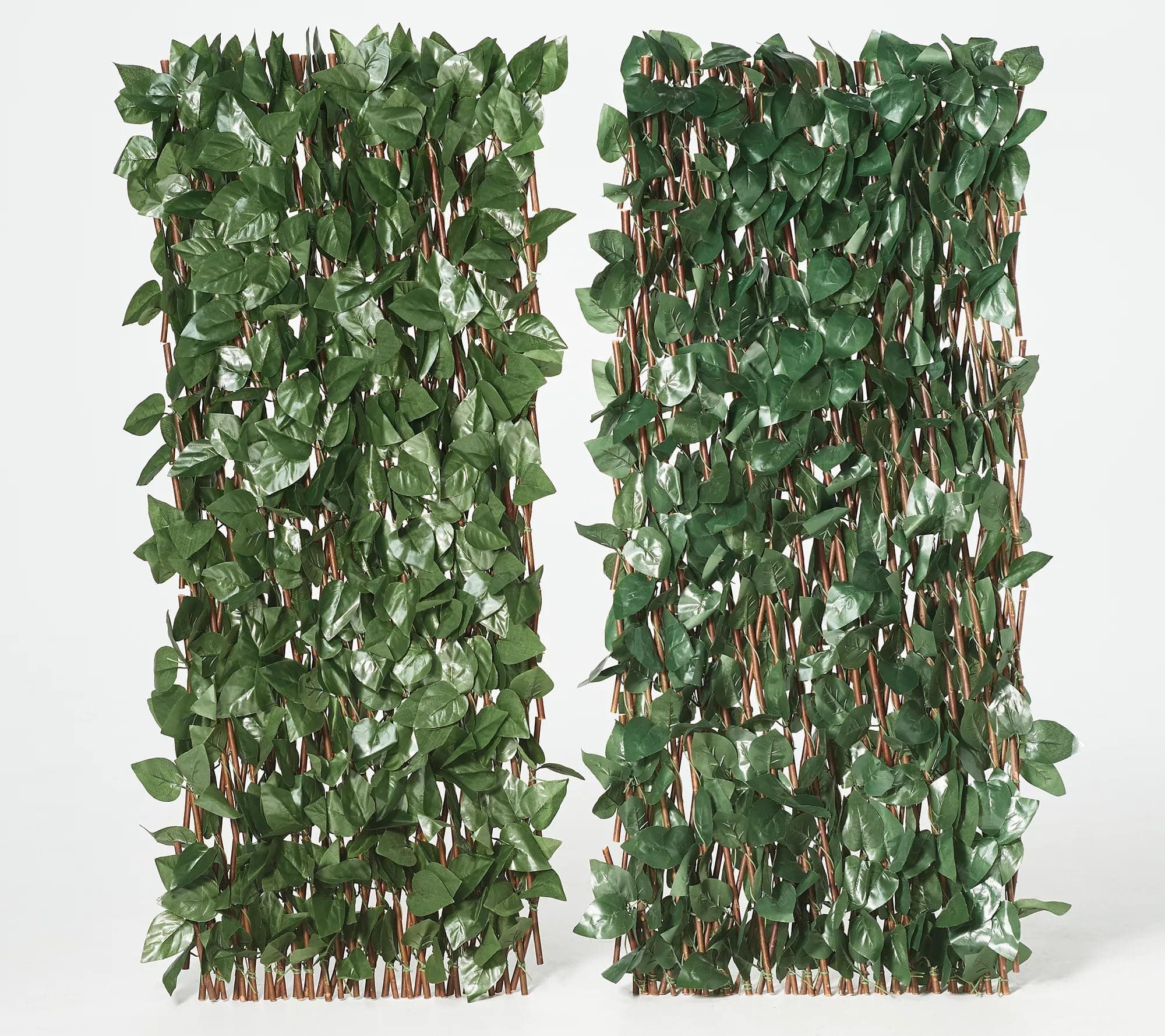 Compass Home Set of 2 Expandable Faux Ivy Privacy Fences