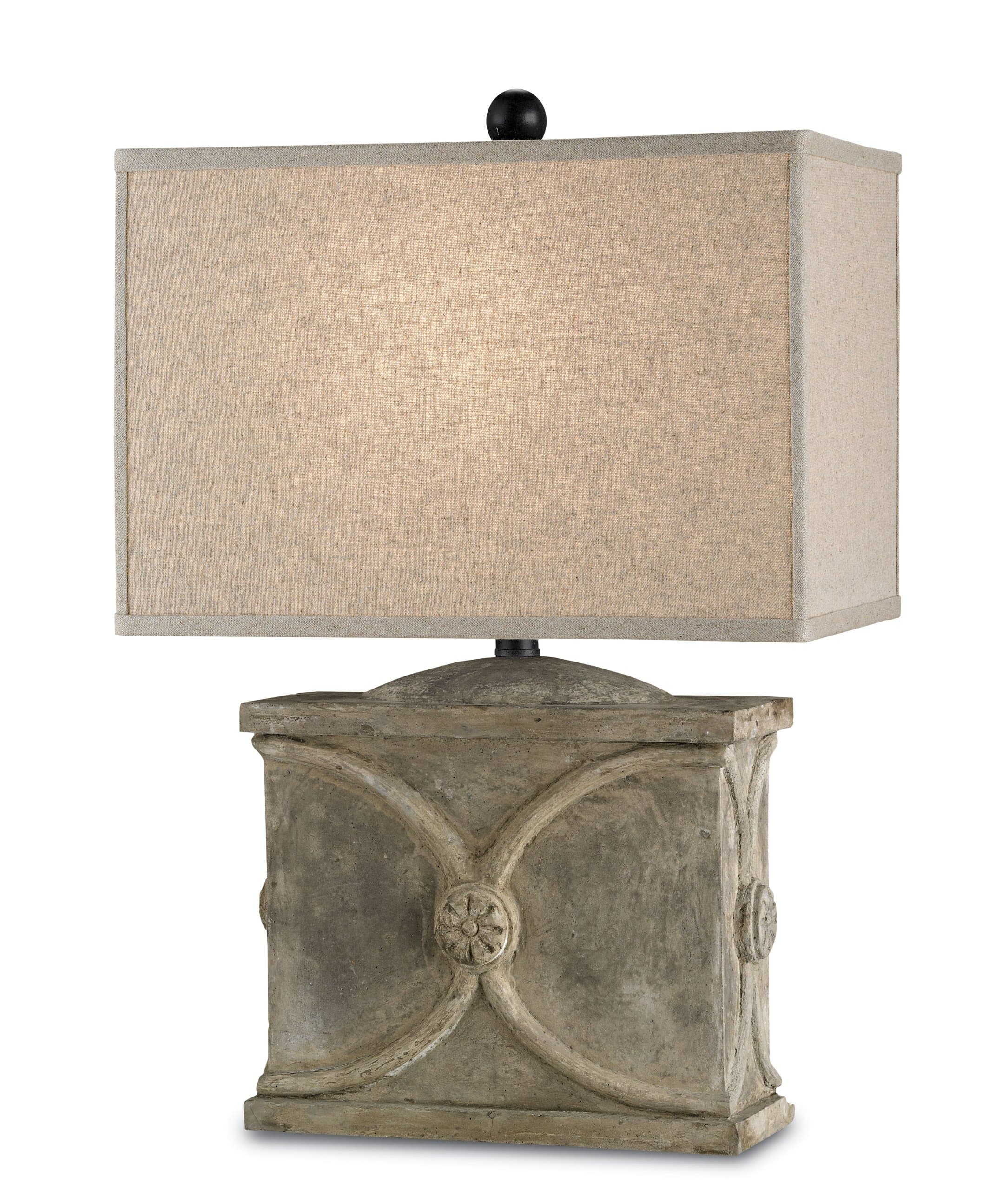 Currey Company 6014 Table Lamp with Natural Linen Shades, Portland Finished