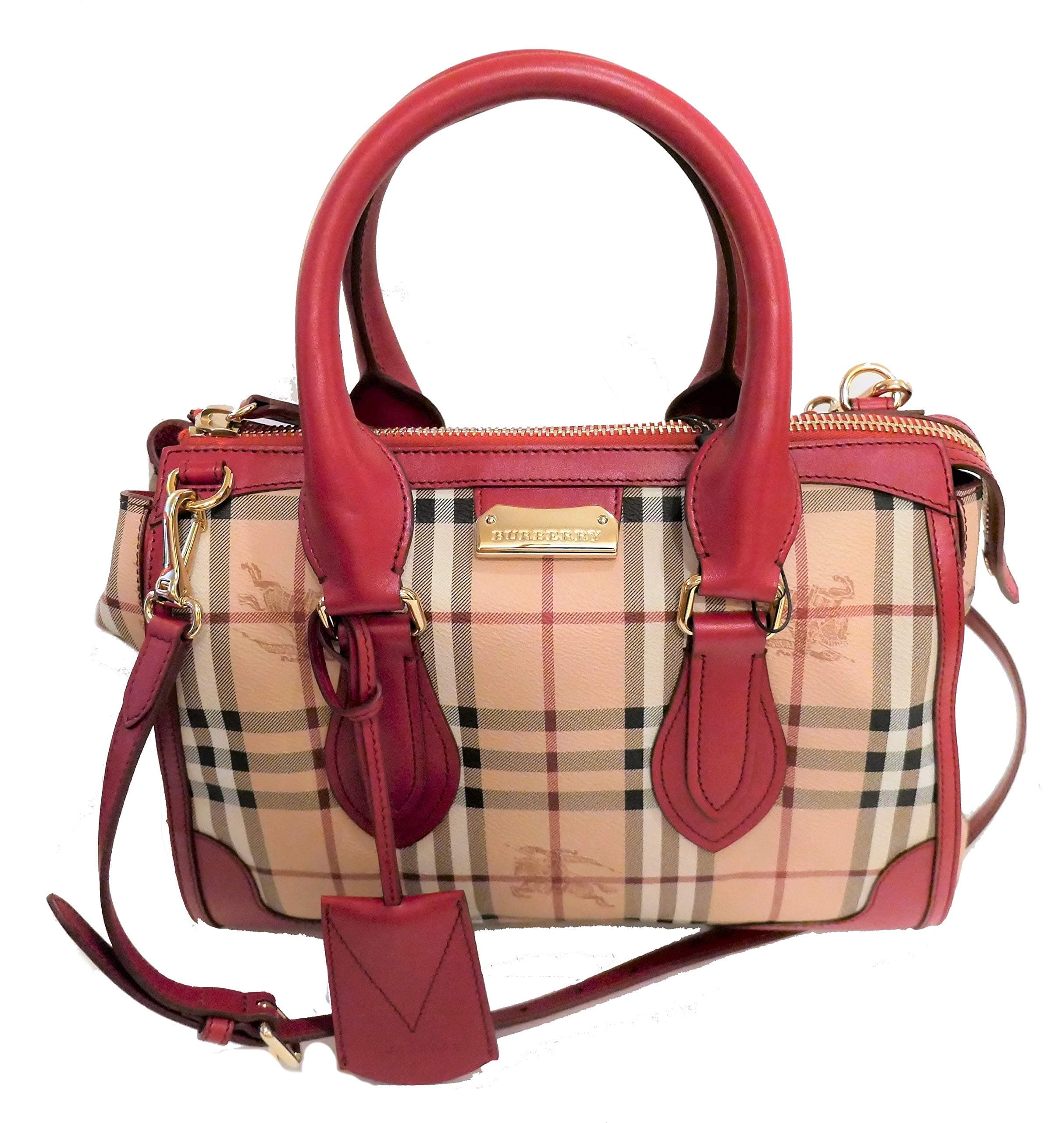 BURBERRY Nova Haymarket Check Gladstone Tote Bag