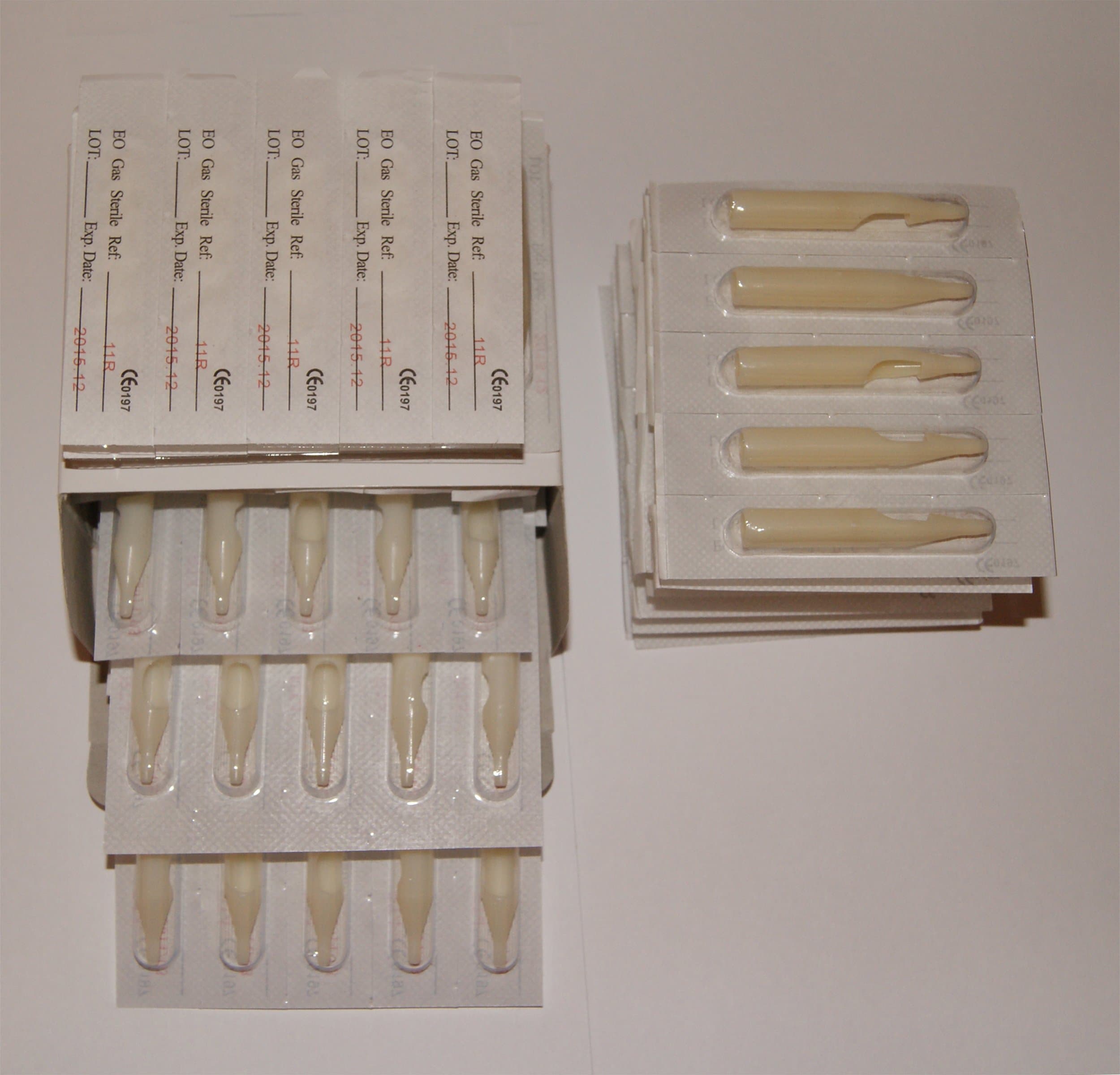 50pc 13FT Flat Tip Magnum Sterile Disposable Tattoo Mag Tips