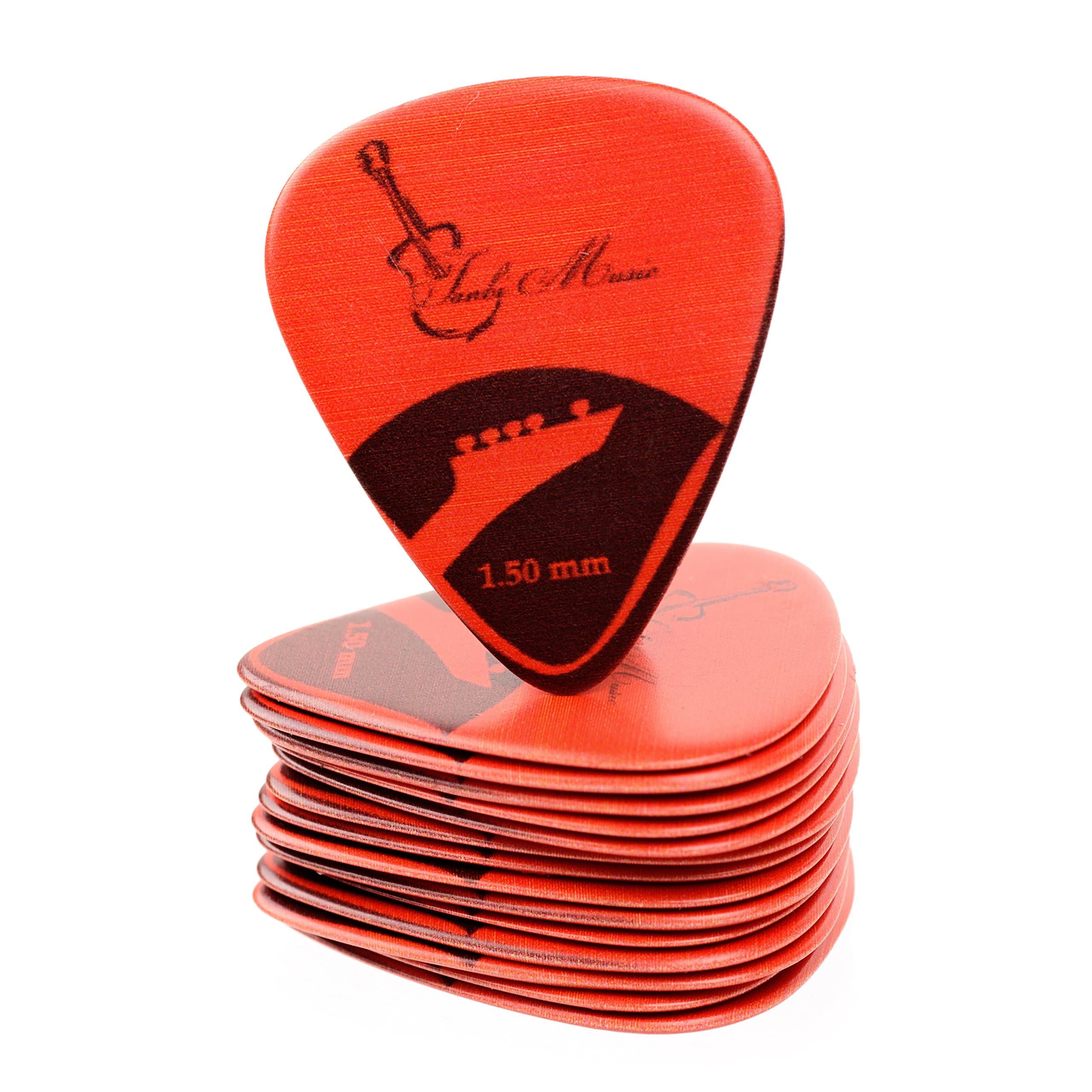 Premium Celluloid Guitar Picks, P214 – 15 Extra Heavy (1.5mm) Pack