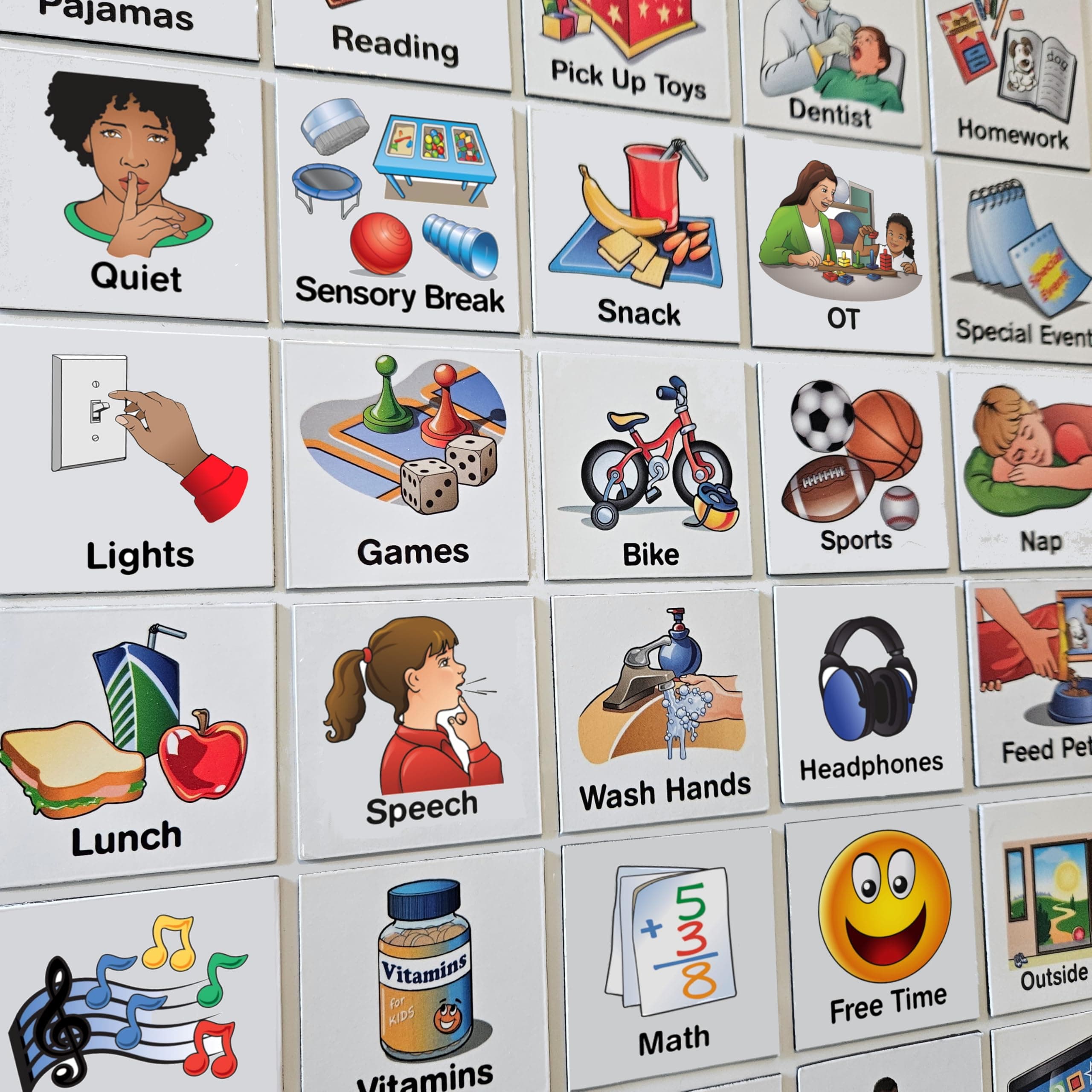 SchKIDules 153 Pc Complete Collection Combo Pk for Visual Schedules, Kids Calendars and Behavior Charts: 132 Home, School and Special Needs Themed Activity Magnets Plus 21 Headings Magnets (2nd Ed)