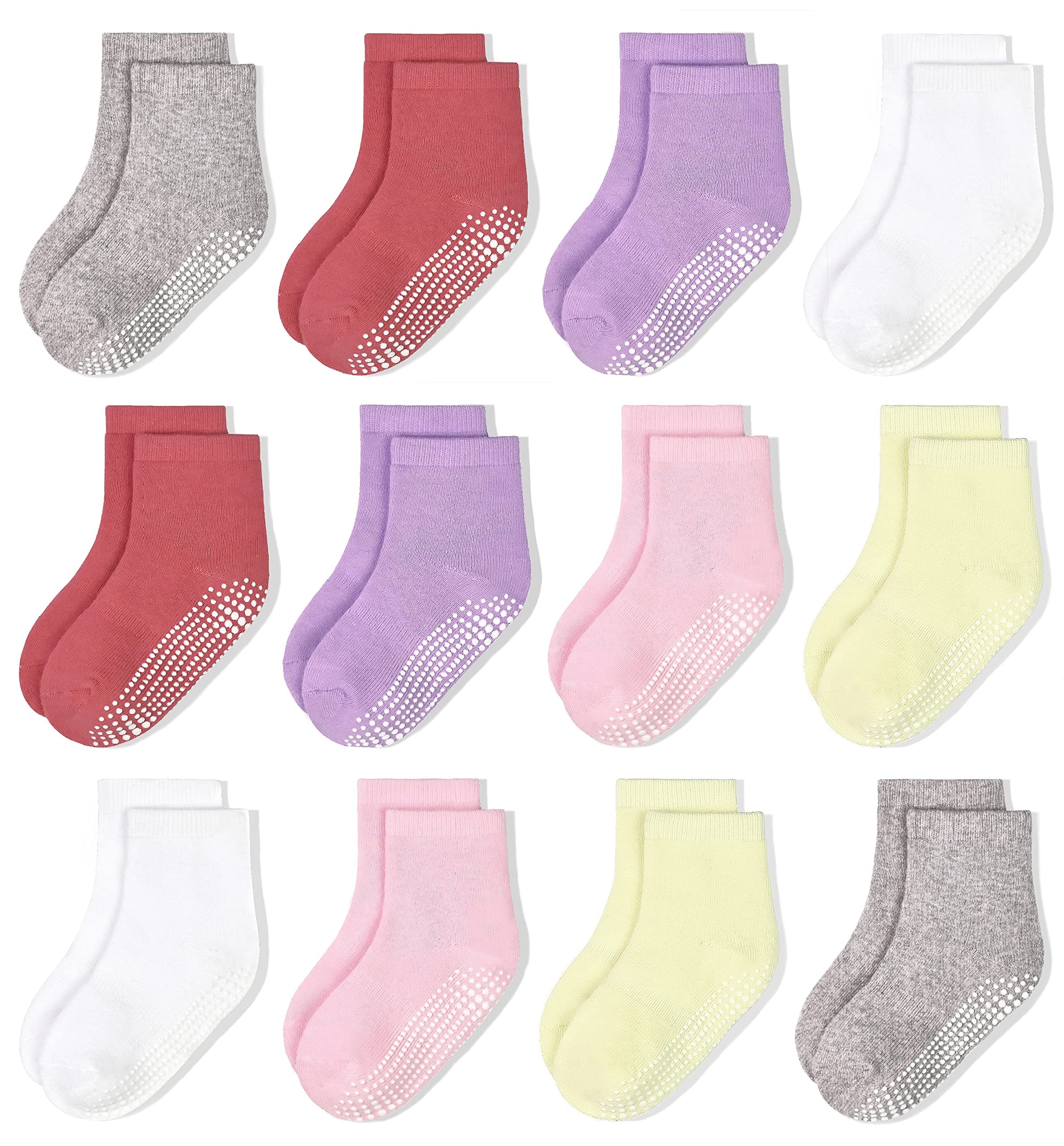 HYCLESNon-Slip Toddler Socks With Grips Kids Anti Slip Sticky Socks For Infant 1-10 Years Kids Toddler Slipper Socks