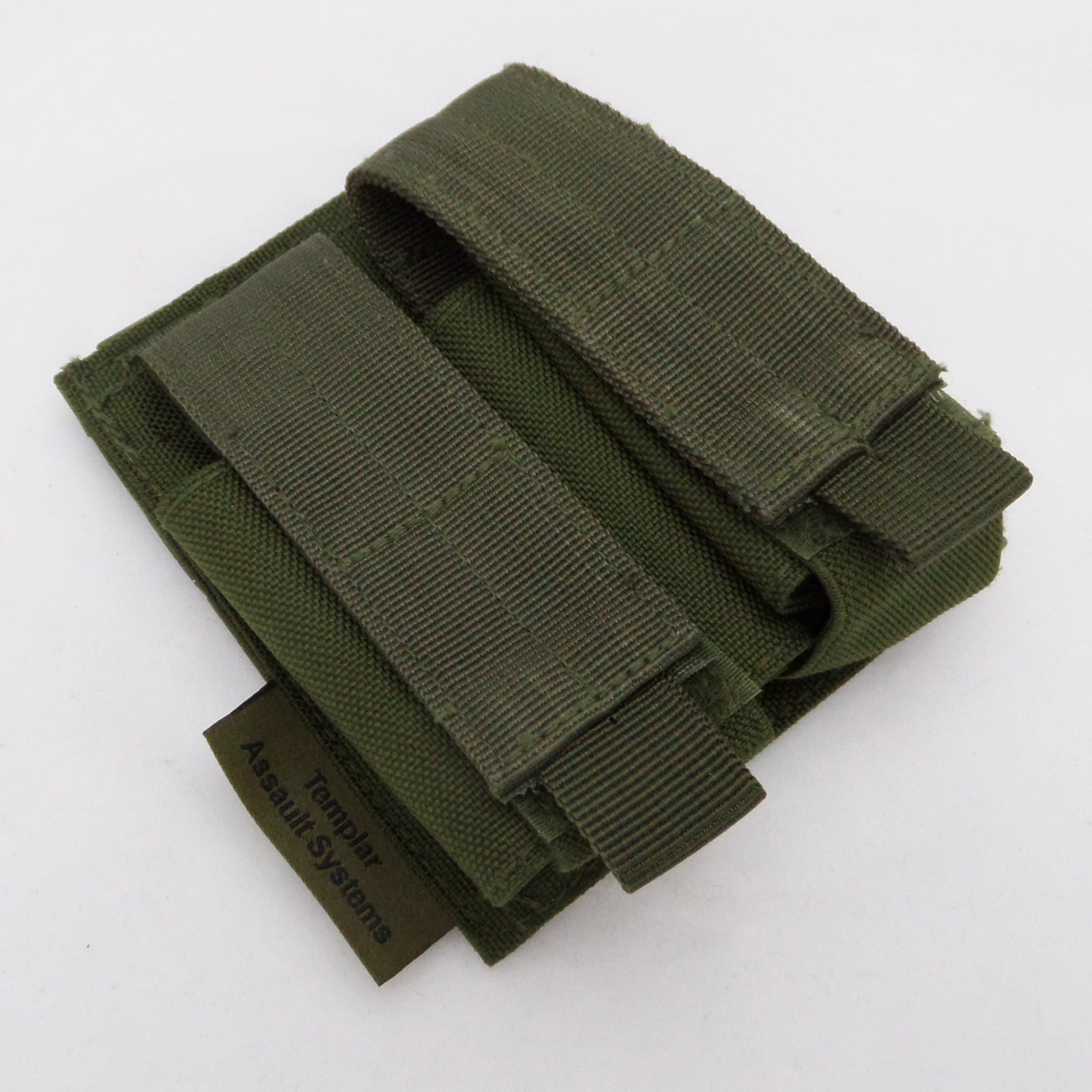 Templar Assault Systems Double 40mm Grenade Pouch, MOLLE compatible 40 Mike Mike, UGL, Moscart- Olive Green