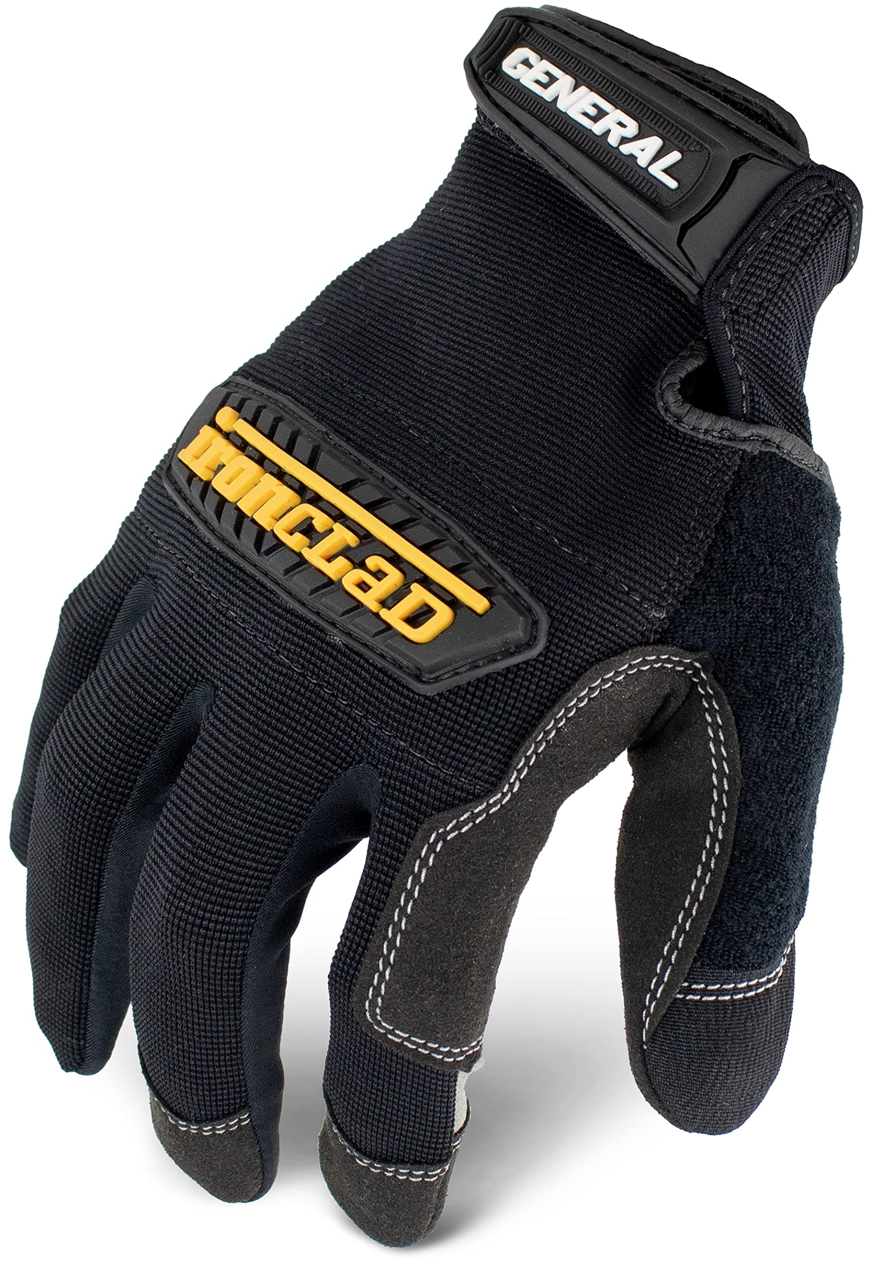 Ironclad General Utility Work Gloves GUG, All-Purpose, Performance Fit, Durable, Machine Washable (1 Pair) Black