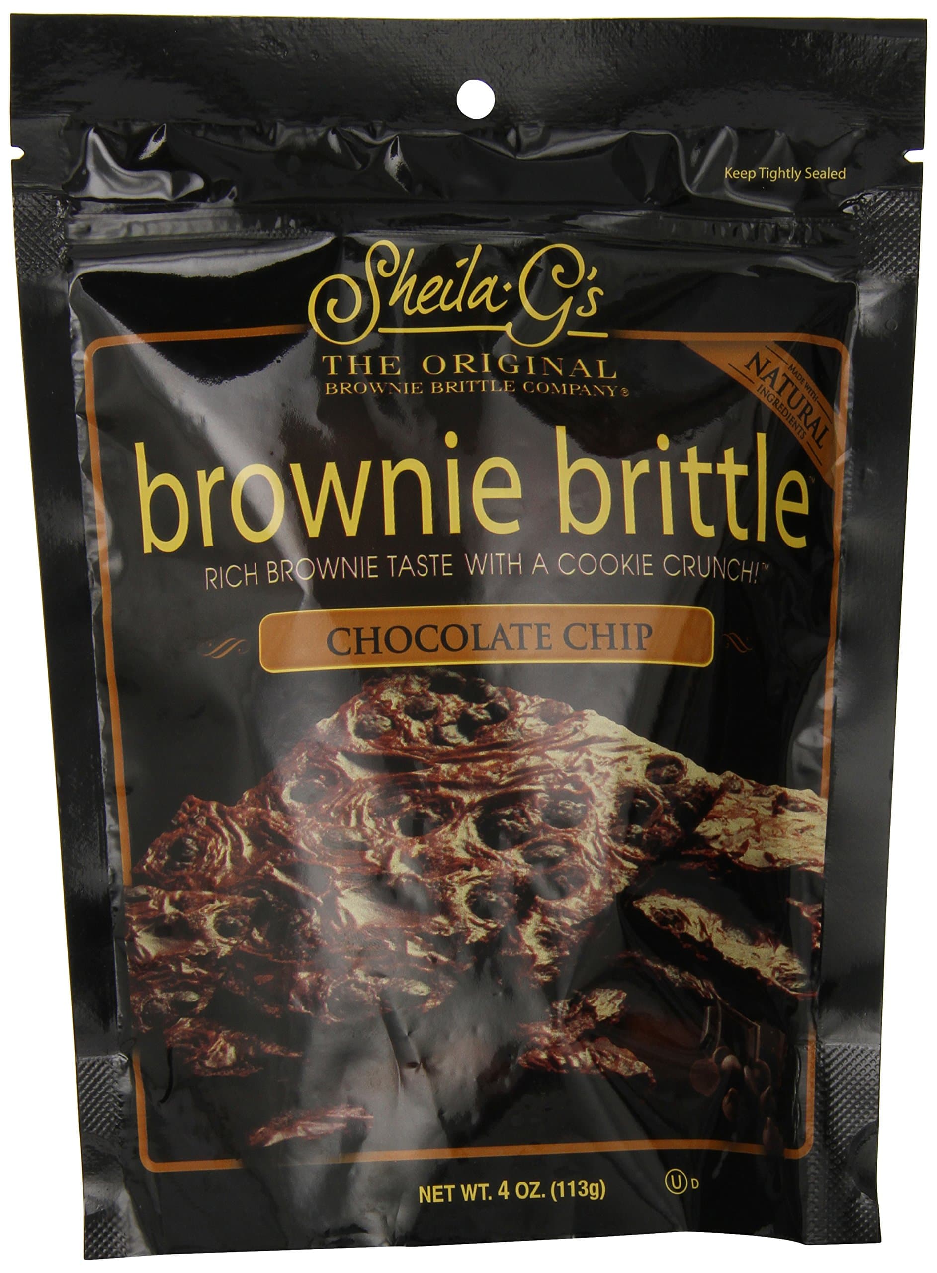 Sheila G Brownie Brittle, Chocolate Chip, 4 Ounce (Packaging May Vary)