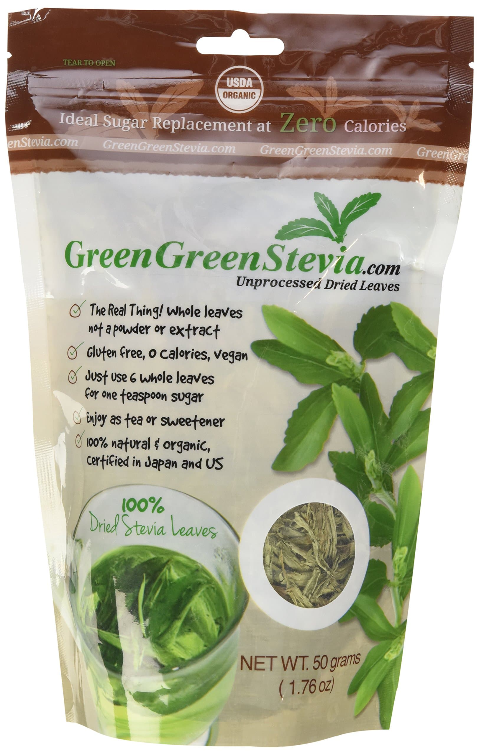 GreenGreenStevia Whole Dried Stevia Leaves