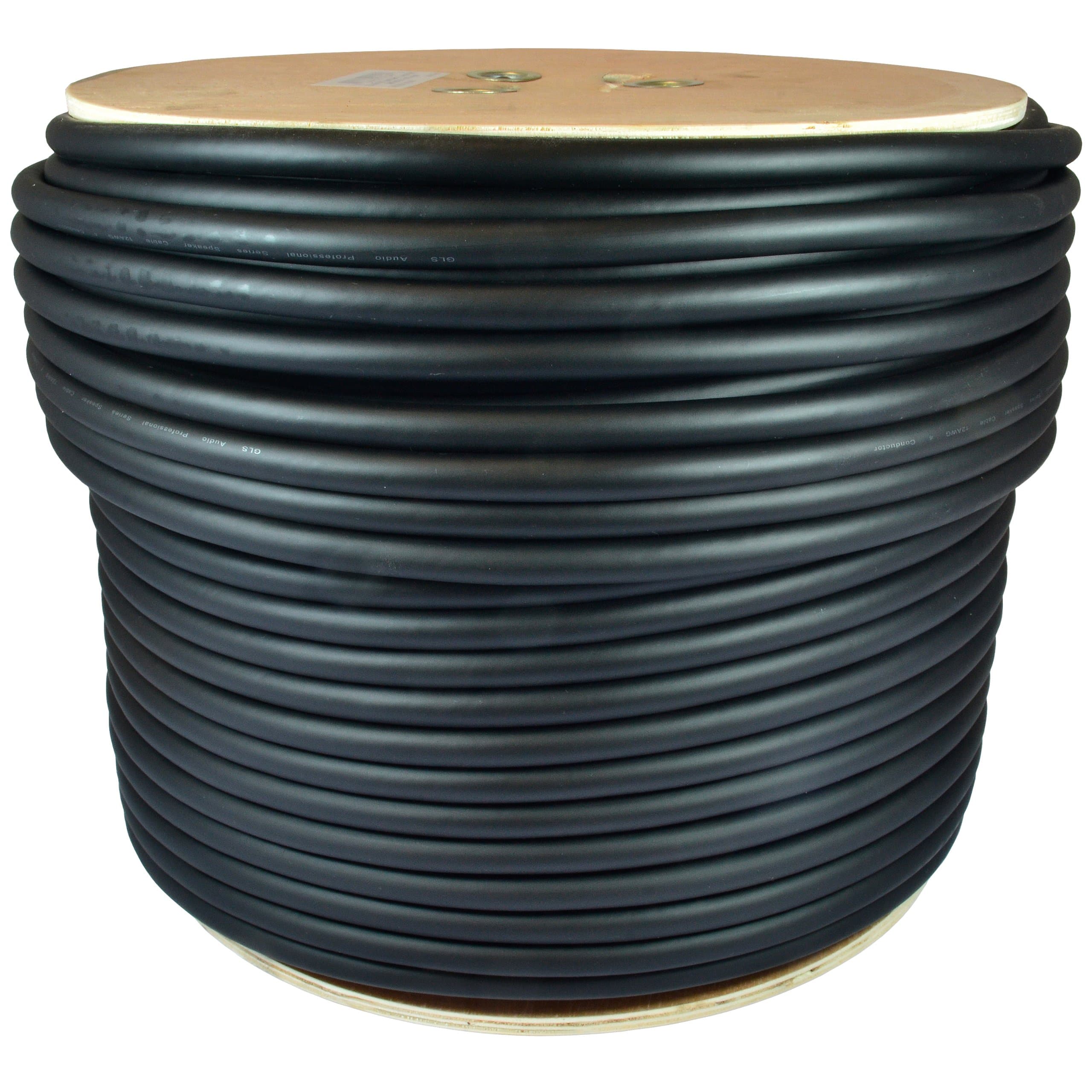 500 feet Bulk Professional Speaker Cable 12AWG 4 Conductor Black - 12 Gauge Patch Cord 12/4 Wire - Pro 500' Spool Roll 12G 4 Conductor Bulk