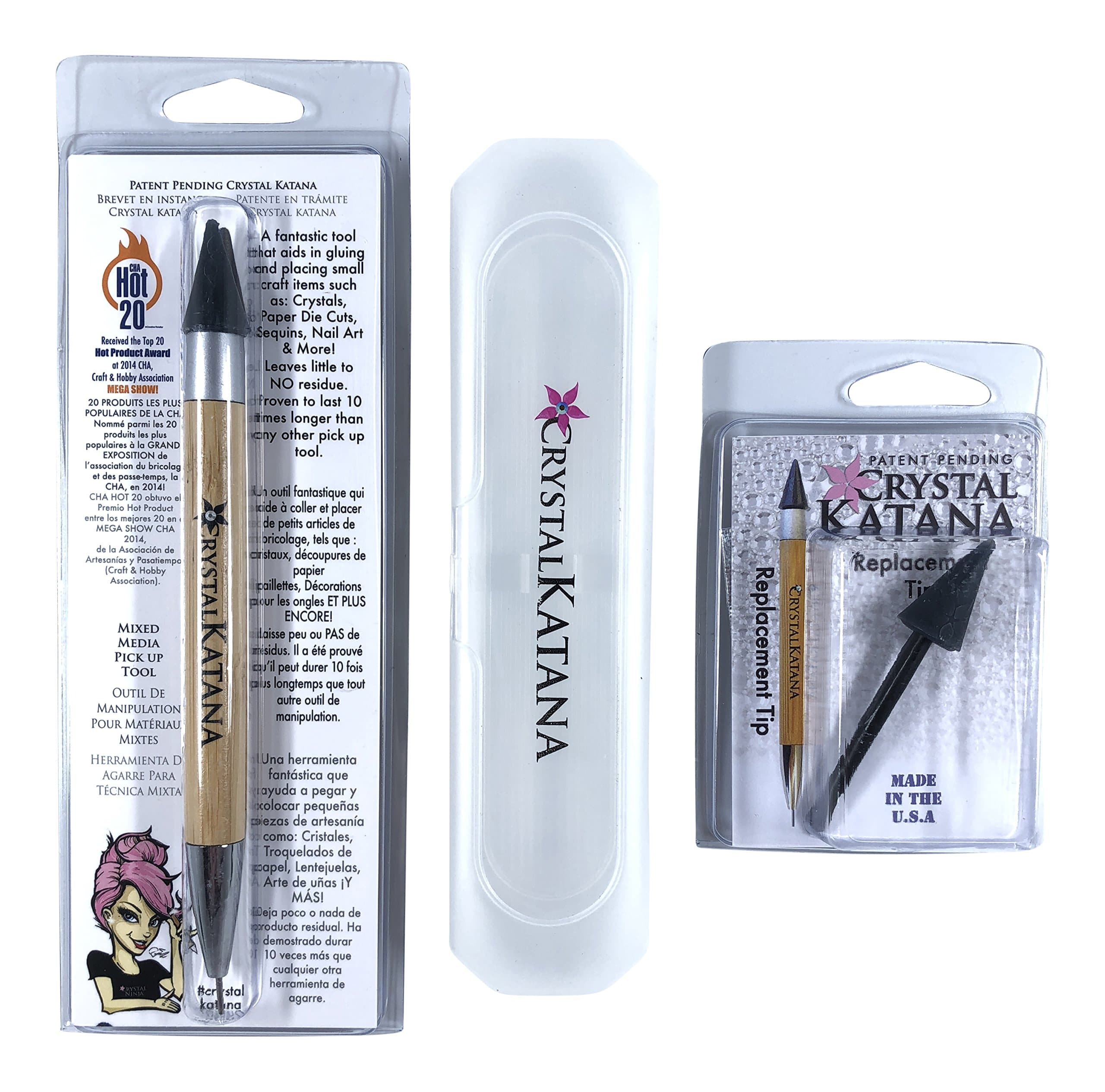 Crystal Katana Rhinestone Applicator Ultimate Kit: Includes Crystal Katana, Replacement Tip, and Storage Case