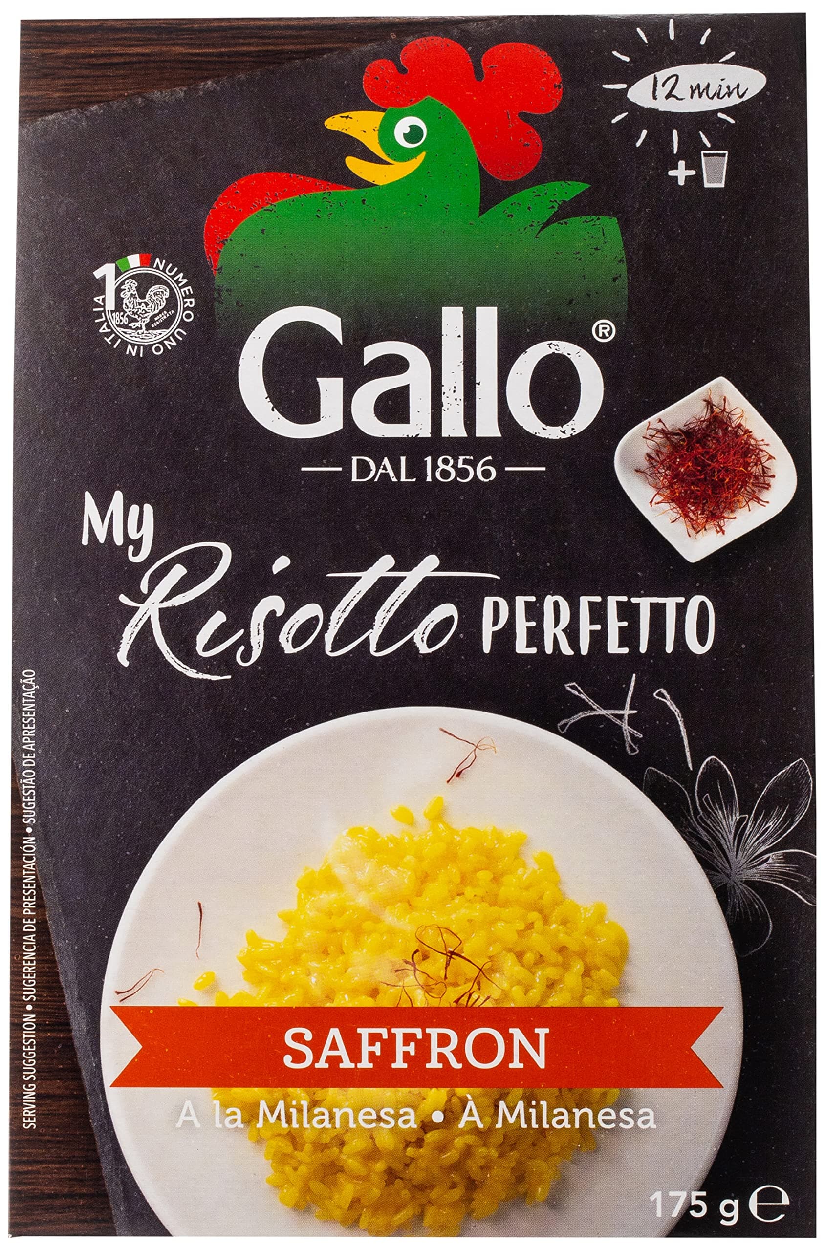 Riso Gallo Risotto Pronto Saffron, 175 Gm (Pack Of 1)