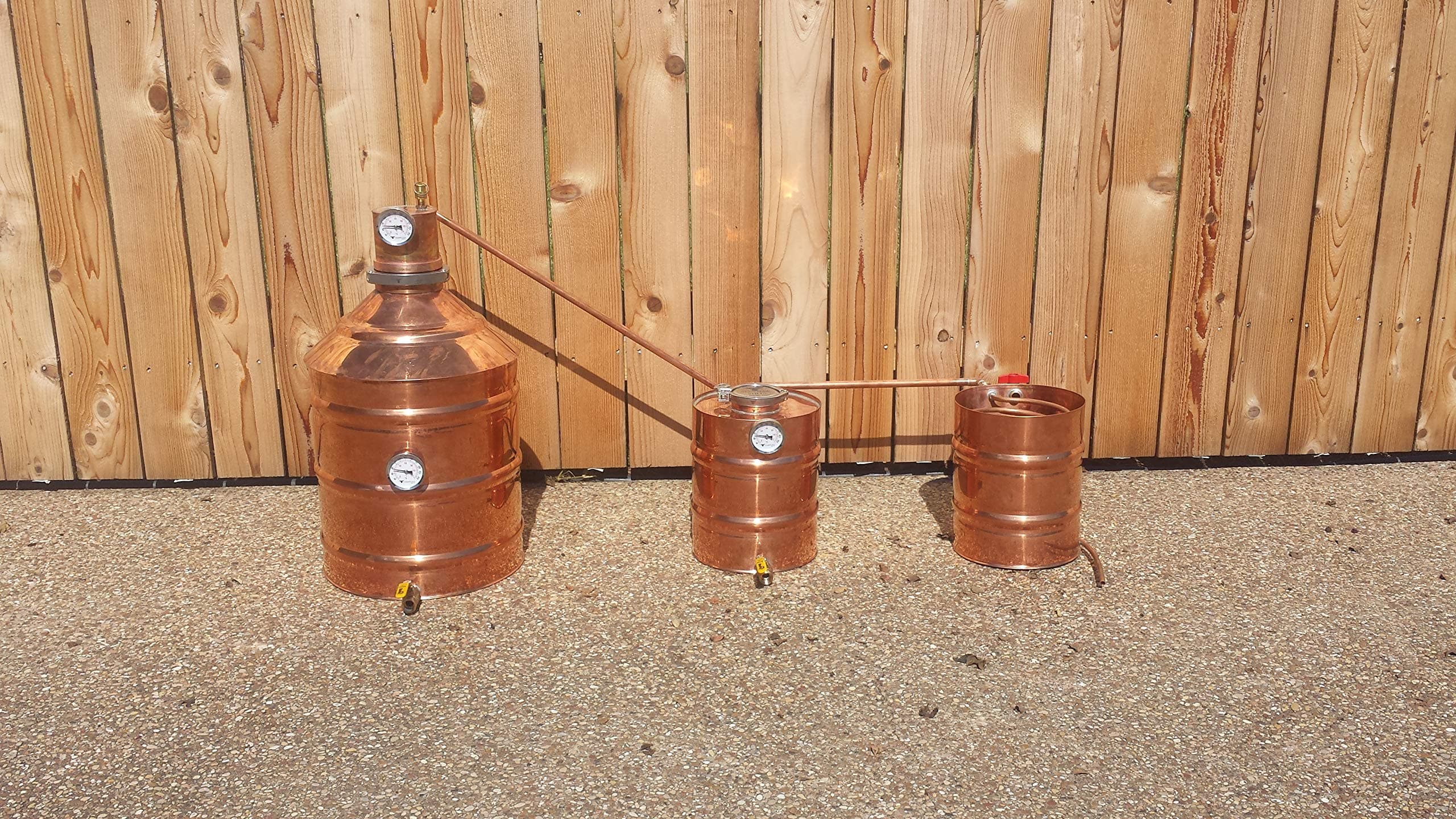 Upgraded 10 Gallon Copper Moonshine Still + 3.3 Gallon Thumper + 3.3 Gallon Worm