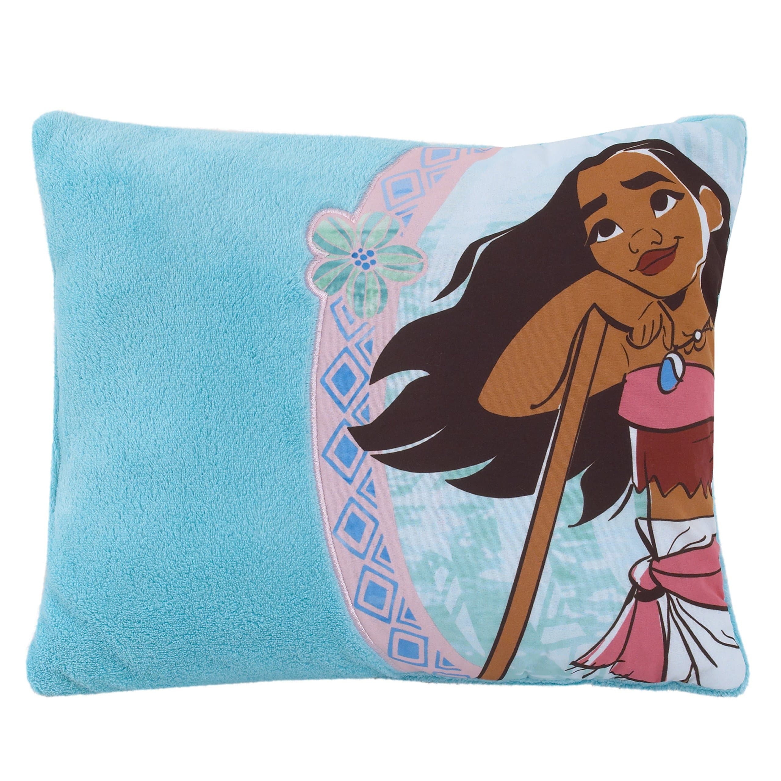 Everything Kids Disney Moana Applique Toddler Pillow, 16x12x5 Inch (Pack of 1)