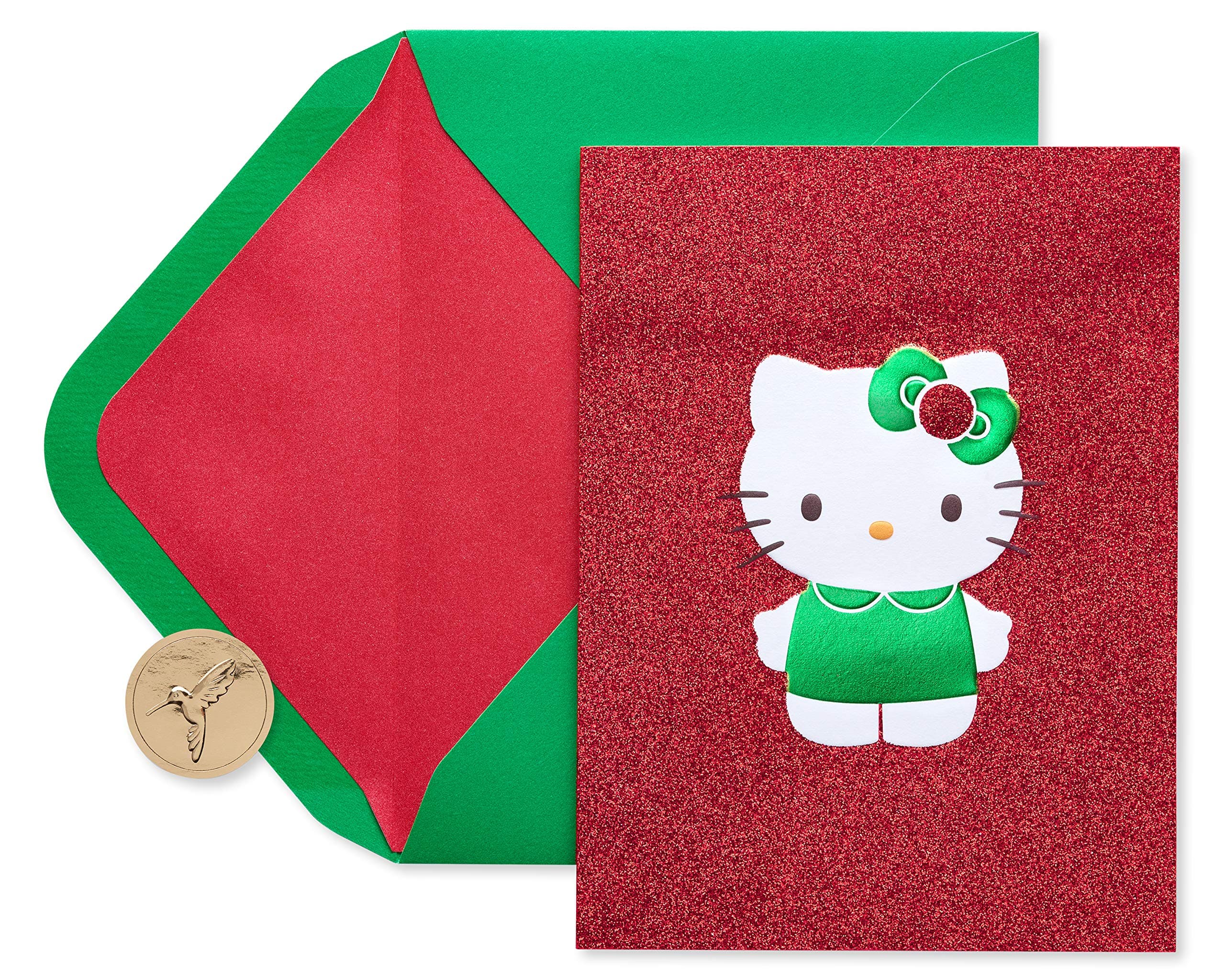 Papyrus Hello Kitty Christmas Cards Boxed with Envelopes, Warmest Wishes (12-Count)