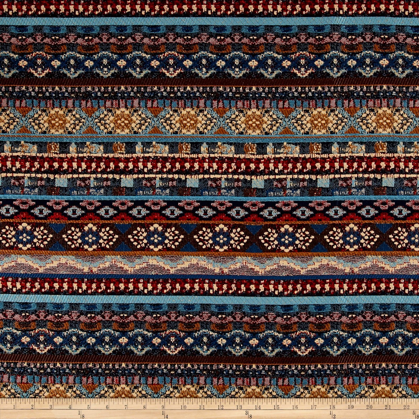 Regal Fabrics Southwest Gemma Jacquard Fabric, Bluestone