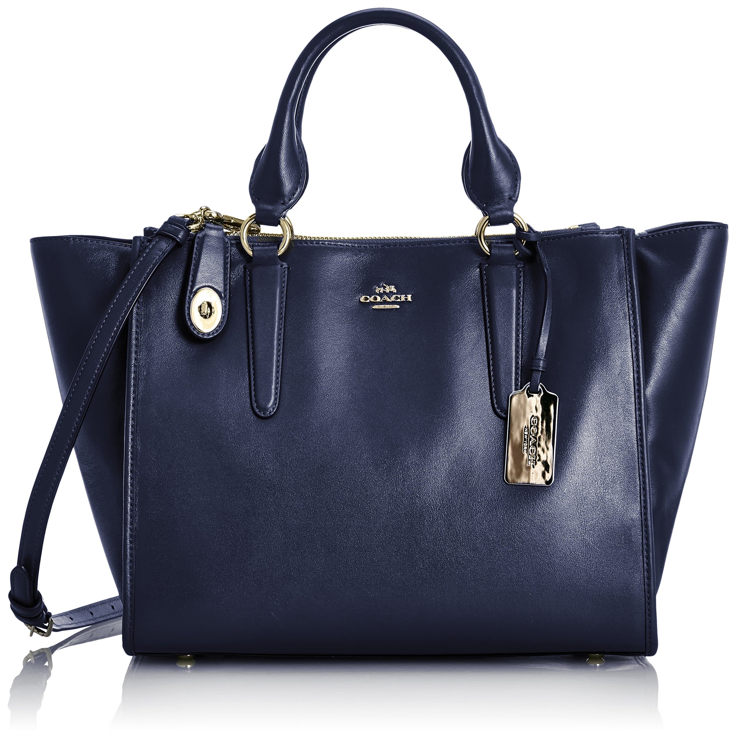 Coach 33545 Navy Smooth Leather Large Crosby Carryall