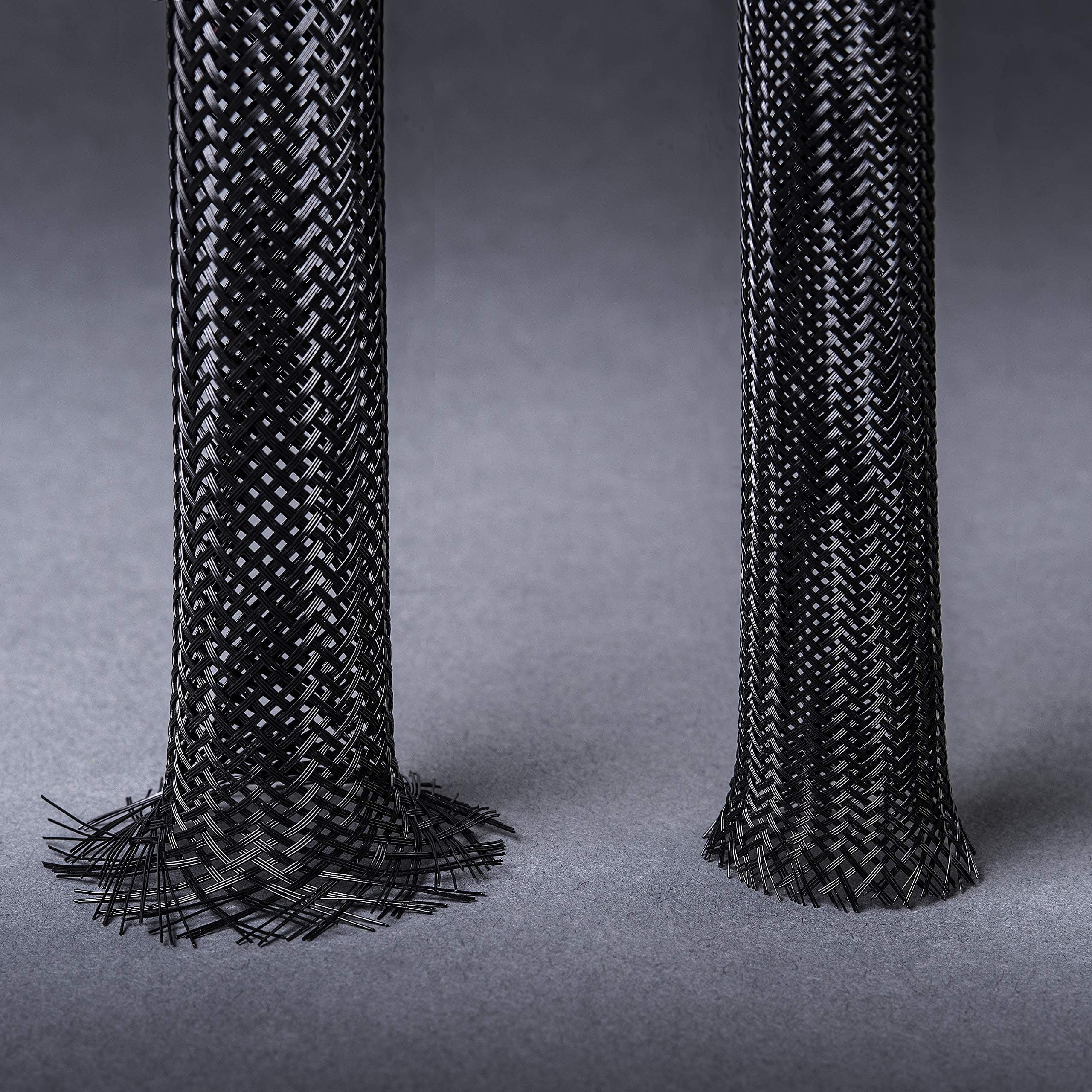 (0.375 Inch, 25 Feet) - CCP0.38BK25 Flexo Clean Cut 1cm Braided Cable Sleeve, Black - 7.6m