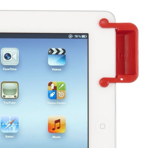 NEW! SoundBender 3.0 - Red - Magnetic, Compact and Power Free iPad Amplifier - Increases sound by 10db