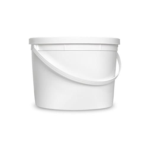 Food Grade Plastic 1 Gallon Bucket - 100 Pack with Lids