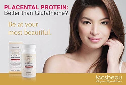 Mosbeau Placenta White Advanced Supplement for Skin Whitening 2015 Japan Patented Twice As Effective As Glutathione (120 Tablets) by Mosbeau