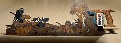 Turkey Hunter - old saw hand cut with a plasma torch Hunting Birding Metal Art | Garden Art | Recycled Metal | Made to Order for hunters