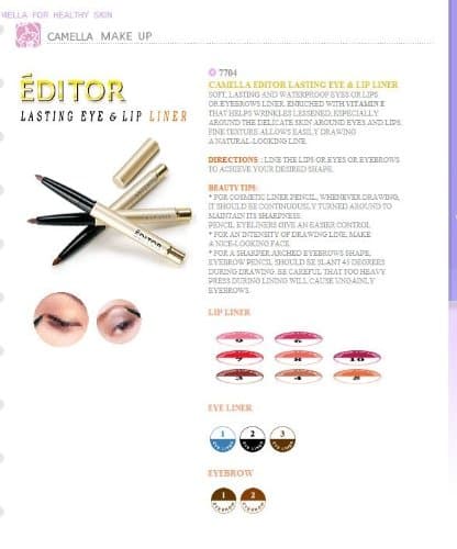 Camella Editor Lasting Eye & Lip Liner