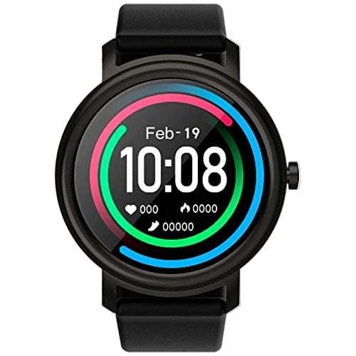 Mibro Air Smart Watch 1.28" TFT Circular Touch Display Screen 20mm Interchangeable Strap 12 Sport Modes Bluetooth 5.0 With 10-Day Long Battery Life Compatible For iOs/Android - Black