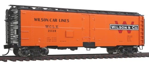 Walthers HO Scale 40' Steel Meat Reefer Freight Car Wilson Car Lines WCLX #2039