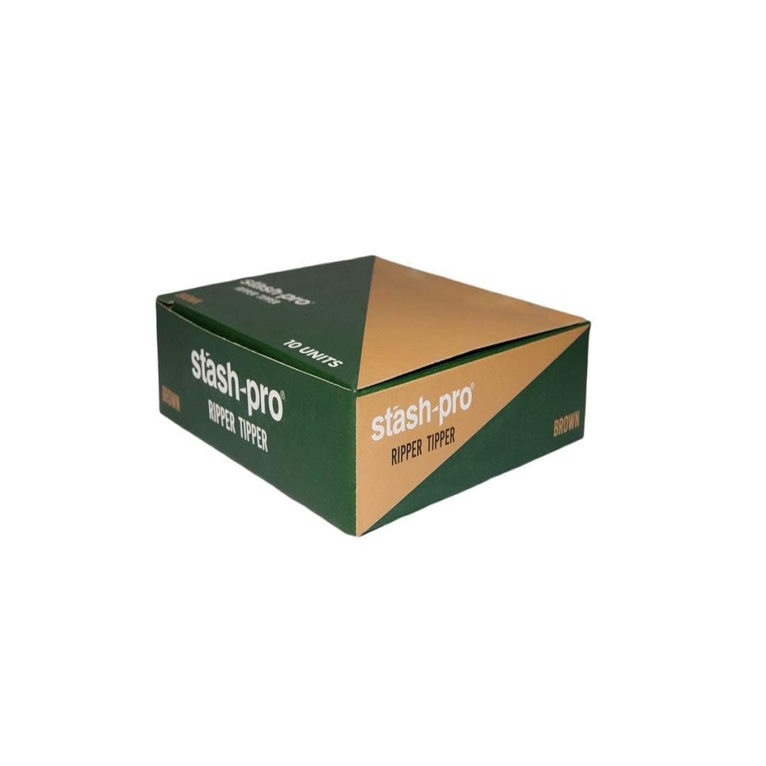 Stash-Pro RipperTipper Brown King Size Smoking Rolling Paper 10 Packs of 32 Leafs with 32 Filter Tips Each