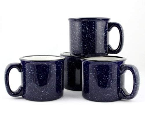 Ceramic Campfire Mug, 15oz - Set of 4 (Cobalt Blue)