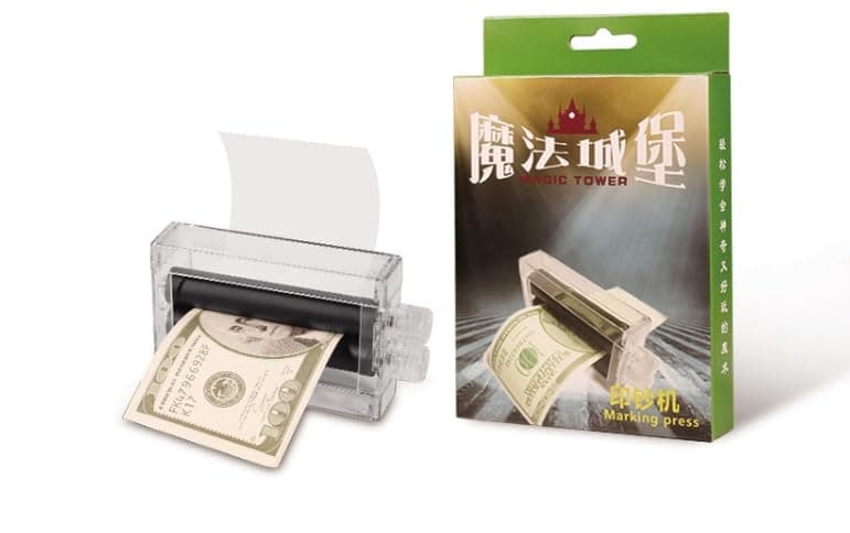White Paper Into Banknotes Magic Easy Tricks Money Maker Printing Change Paper to Money Machine Magic Trick Easy Money Printing Machine Money Magic Maker for Fun Pack
