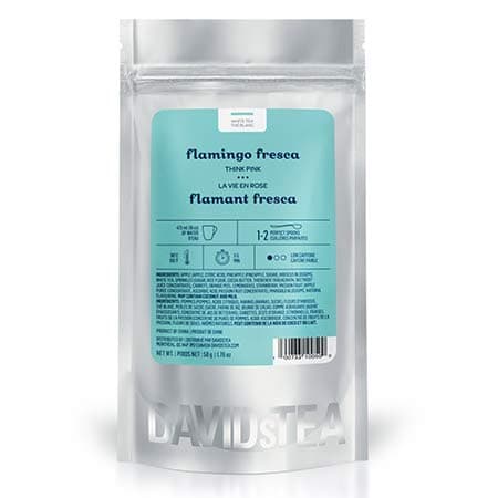 Flamingo Fresca Loose Leaf Tea, Premium White Tea with Strawberry and Flamingo Candies, Fruity Iced Tea, 1.76 oz / 50 g