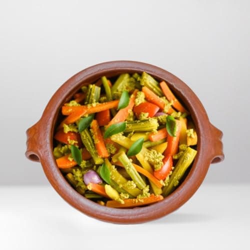 Craftsman India Online Clay Handi/Pot For Cooking And Serving Combo 1, 3 & 3 Liter, Uncoated, Red