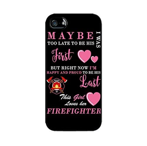 Firefighter Fireman Proud Girlfriend in Black Case Cover Hard Plastic Black Case Cover for iPhone 6 6S