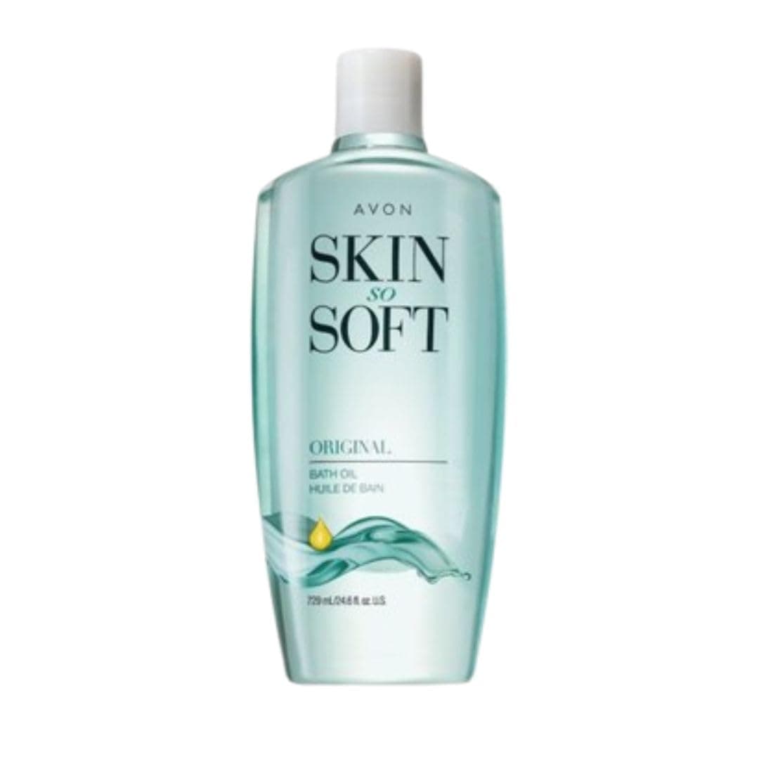 AVON Skin So Soft Original Bath Oil for Women - Jojoba Moisturizing Body & Shower Oil for Dry Skin Care, Bonus Size Bath Additive for 48-Hour Intense Hydration & Silky Soft Skin – 24.6 fl oz