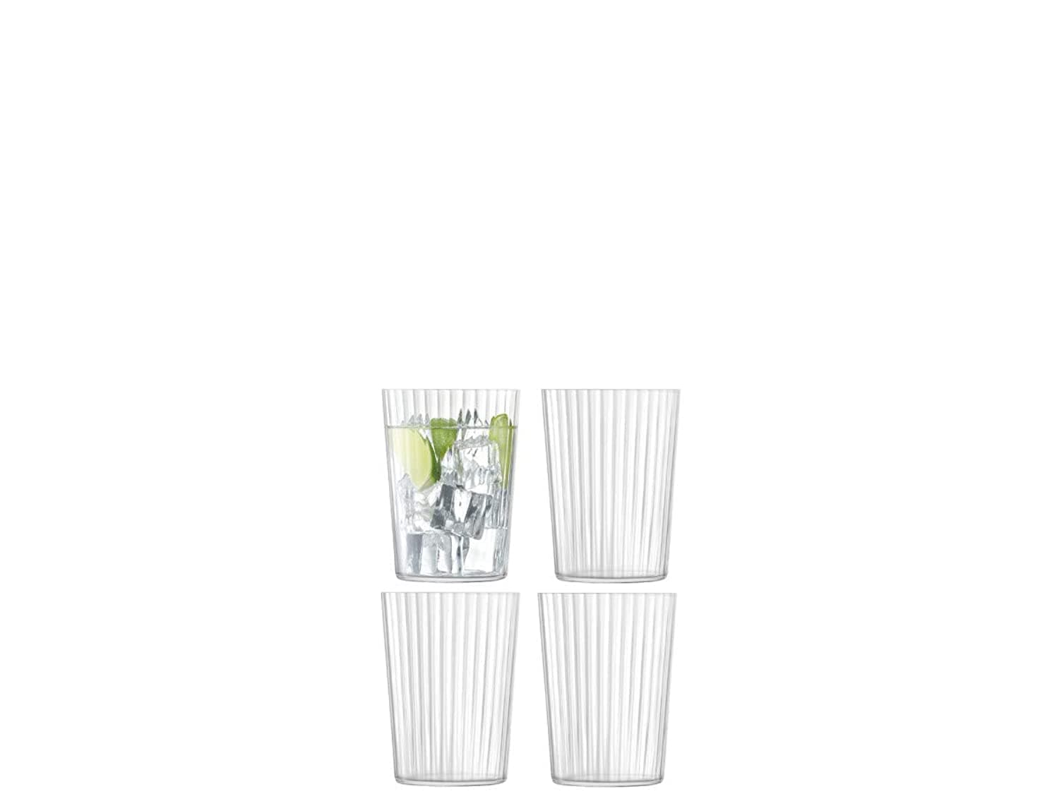 LSA International Gio Lined Tumblers, 18.9 fl oz, Clear