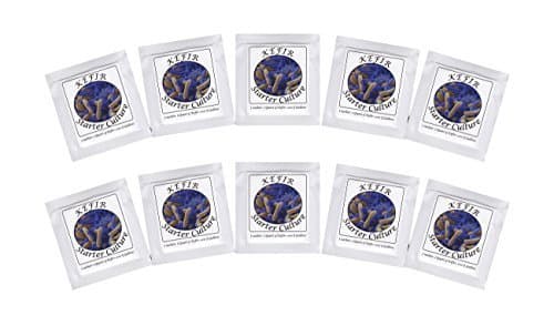 Kefir Starter Cultures - Pack of 10 Freeze-Dried Sachets for Homemade Milk Kefir (10 sachets)