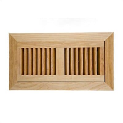 6.75" x 12.25" Red Birch Wood Flush Mount Vent Cover