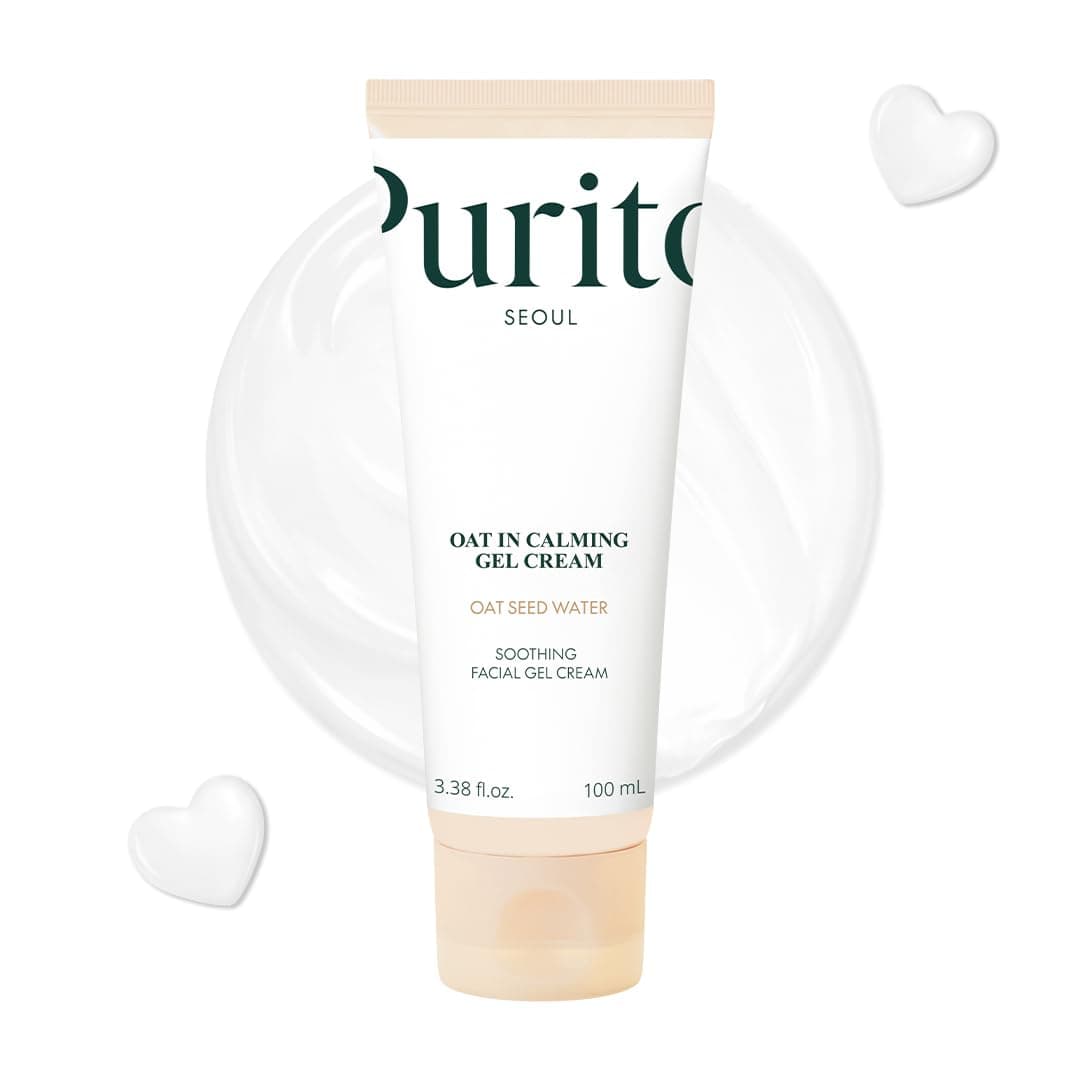 PURITO Oat-in Calming Gel Cream 100 ml / 3.38 fl. oz. vegan, facial cream, moisture cream for face, natural ingredients