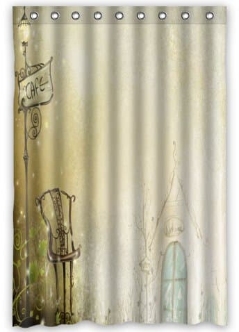 Paris Shower Curtain (48" x 72" ) Waterproof Shower Rings Included