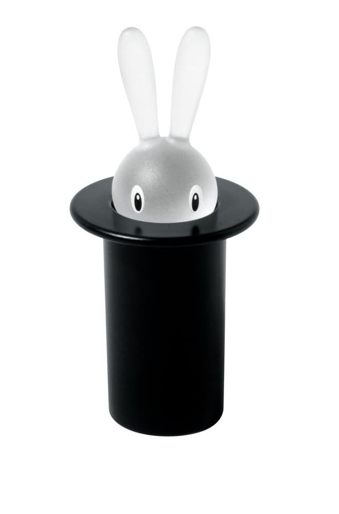 Alessi | Magic Bunny ASG16 B - Design Toothpick Holder in Thermoplastic Resin, Black