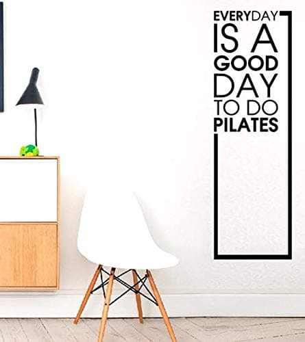 CLIFFBENNETT Everyday is a Good Day to do Pilates - Quote Decal Motivational Fit Exercise Wall Decals, Wall Vinyl Decals Stickers DIY Art Decor Bedroom